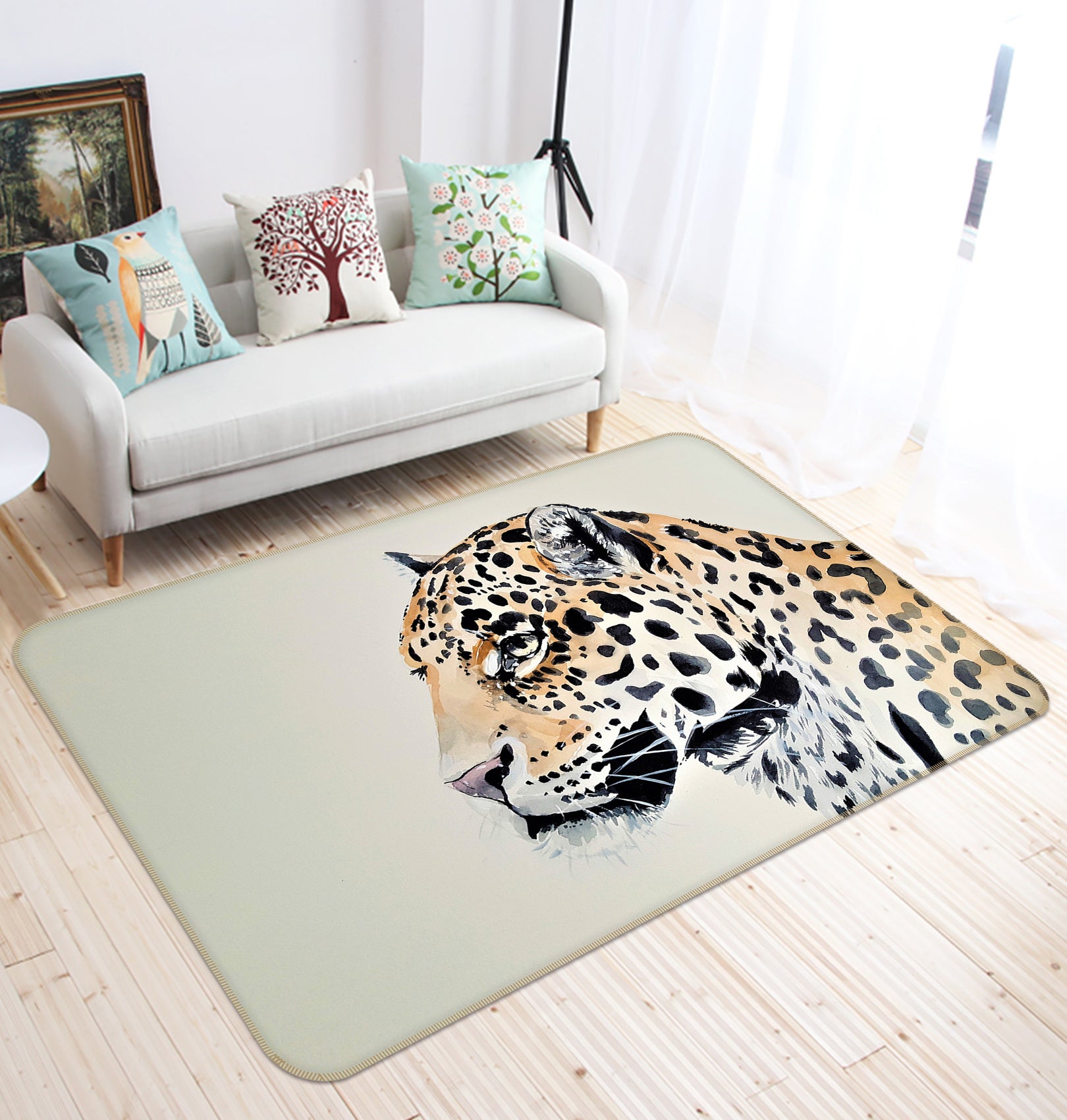 3D Leopard 82129 Animal Non Slip Rug Mat