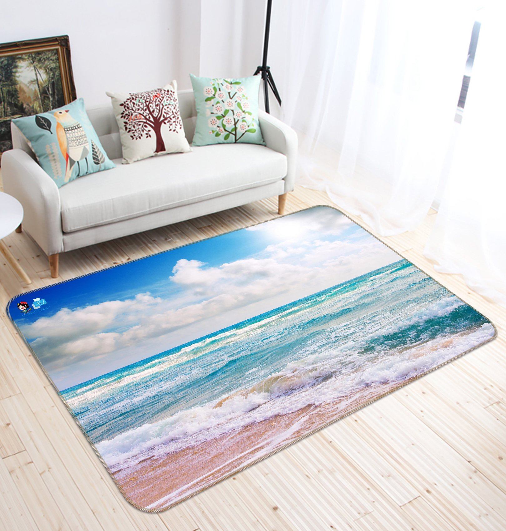 3D Sky Beach 629 Non Slip Rug Mat Mat AJ Creativity Home 