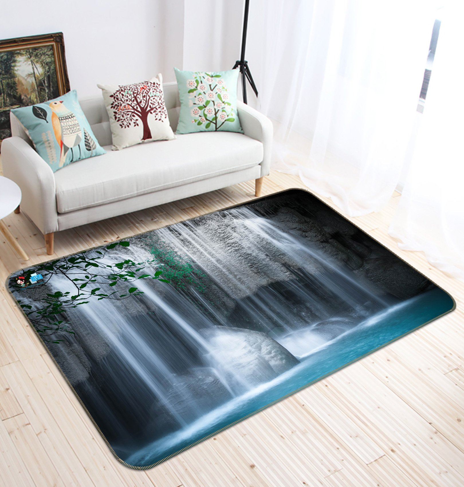 3D Mountain River 466 Non Slip Rug Mat Mat AJ Creativity Home 