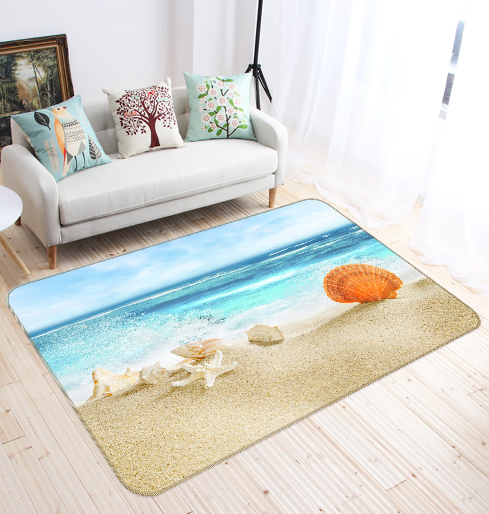3D Seaside Shell 76227 Non Slip Rug Mat