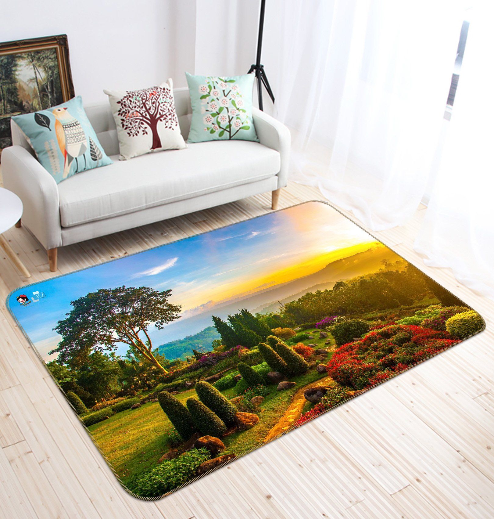 3D Dusk Garden 452 Non Slip Rug Mat Mat AJ Creativity Home 