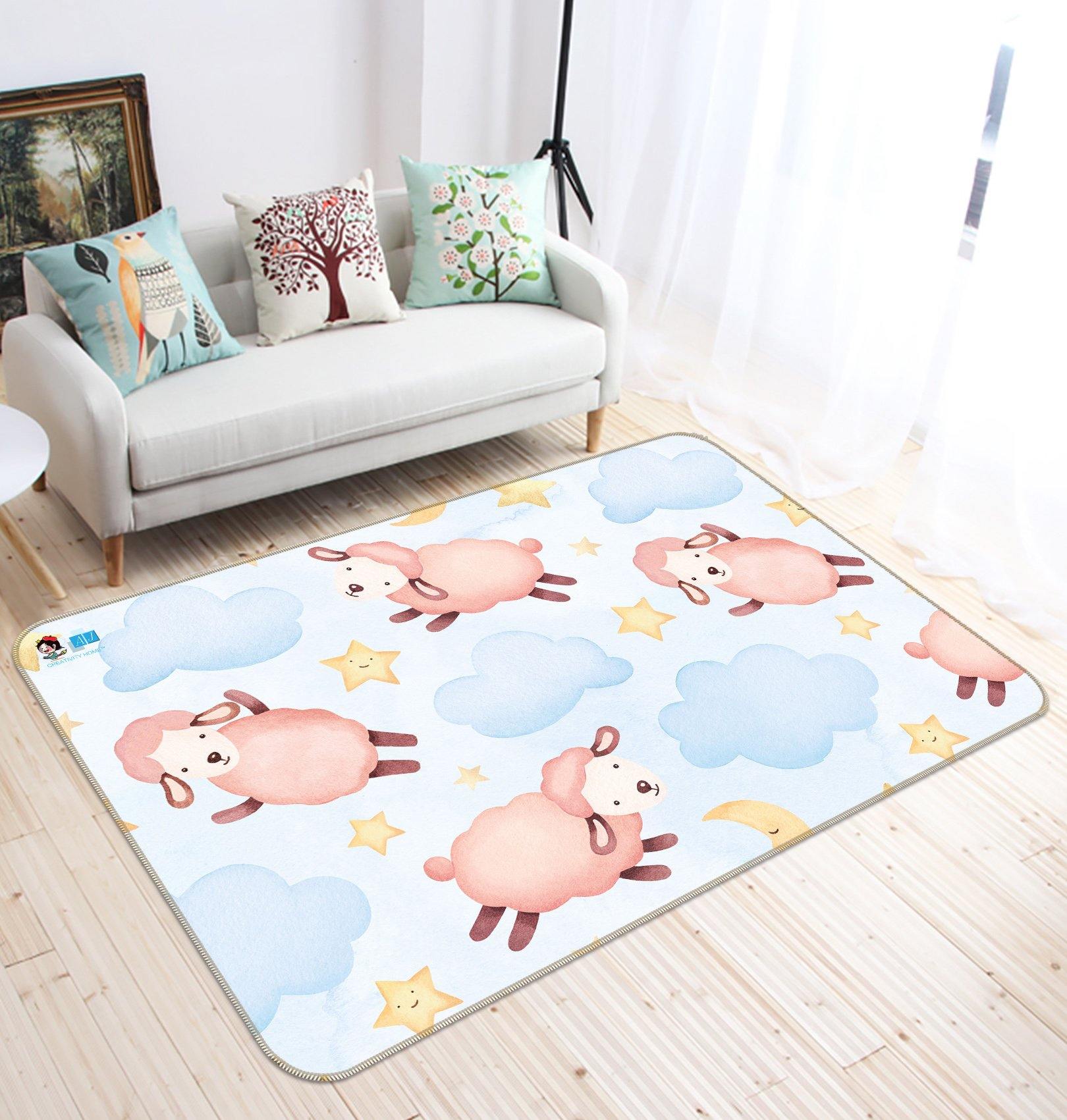 3D Powder Sheep 111 Non Slip Rug Mat Mat AJ Creativity Home 