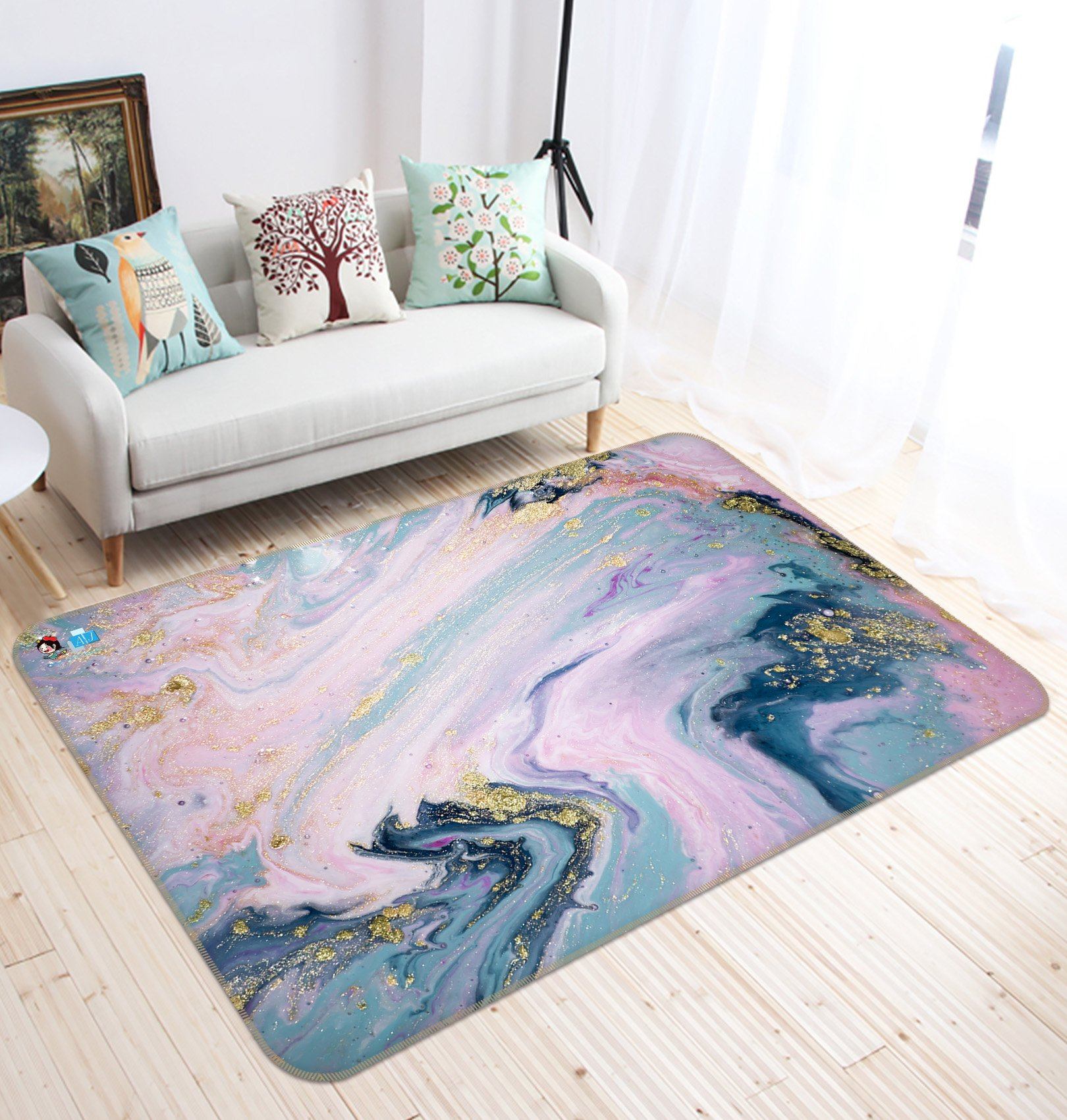 3D Pink Ink 357 Non Slip Rug Mat Mat AJ Creativity Home 