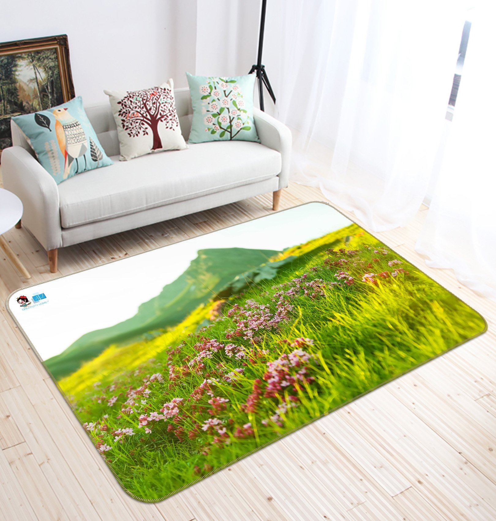 3D Flower Grass 178 Non Slip Rug Mat Mat AJ Creativity Home 