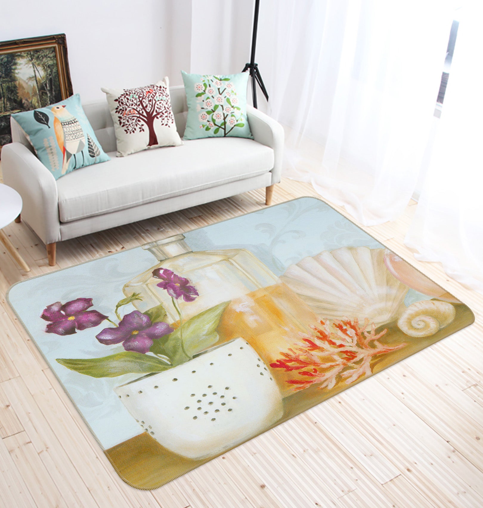 3D Vase Shell 32037 Non Slip Rug Mat