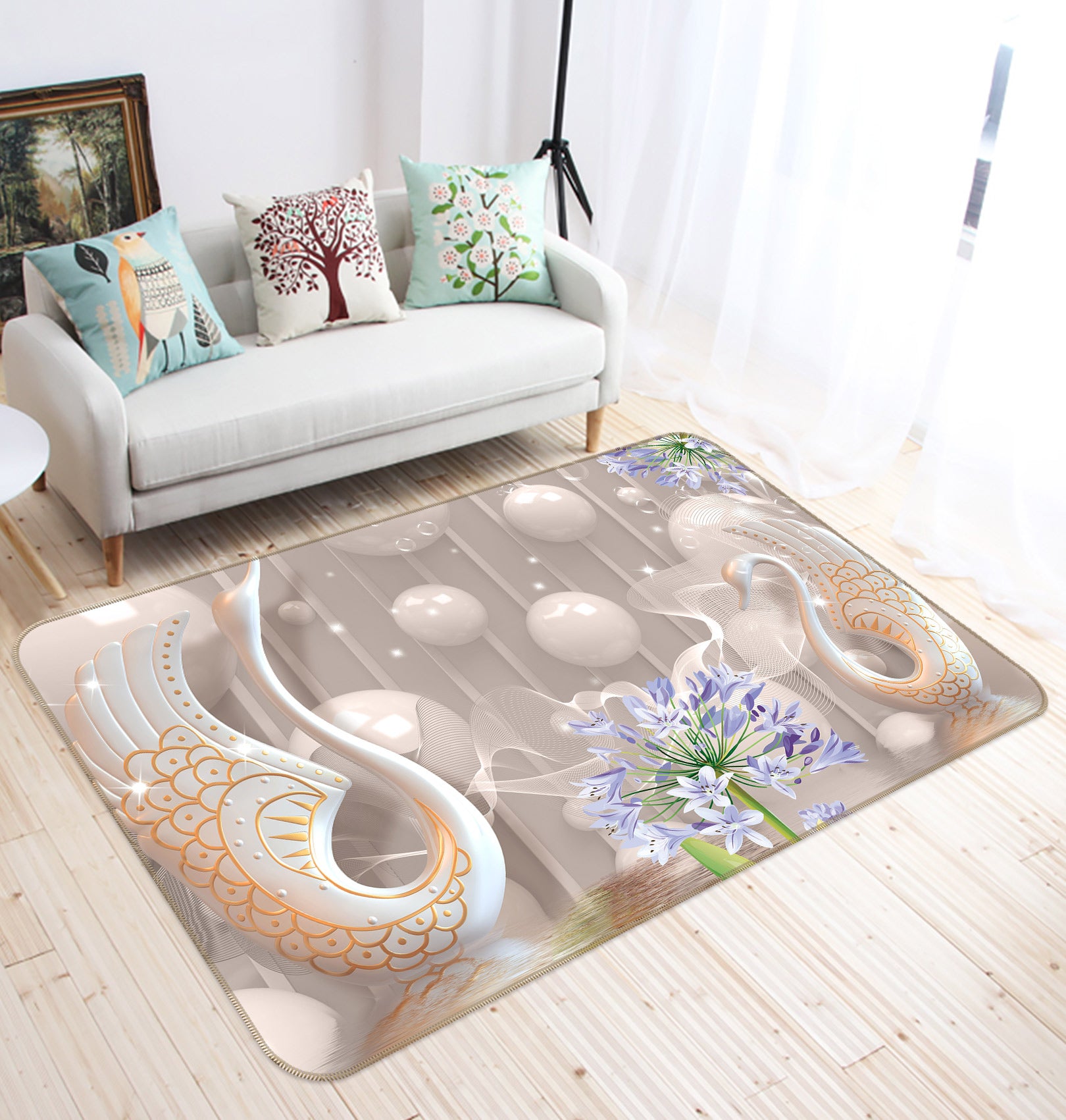 3D Pearl Swan 77234 Non Slip Rug Mat