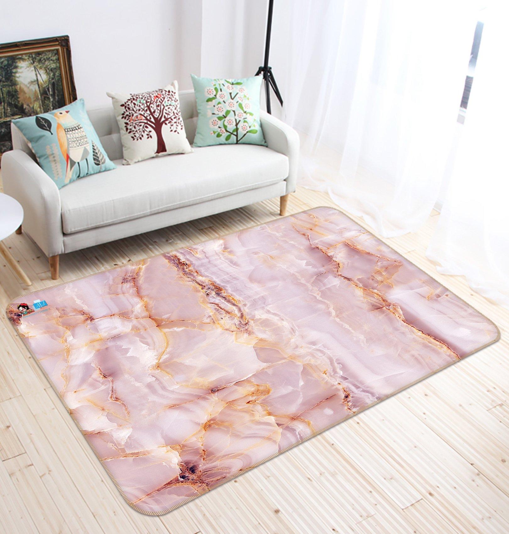 3D Pink Marble 853 Non Slip Rug Mat Mat AJ Creativity Home 
