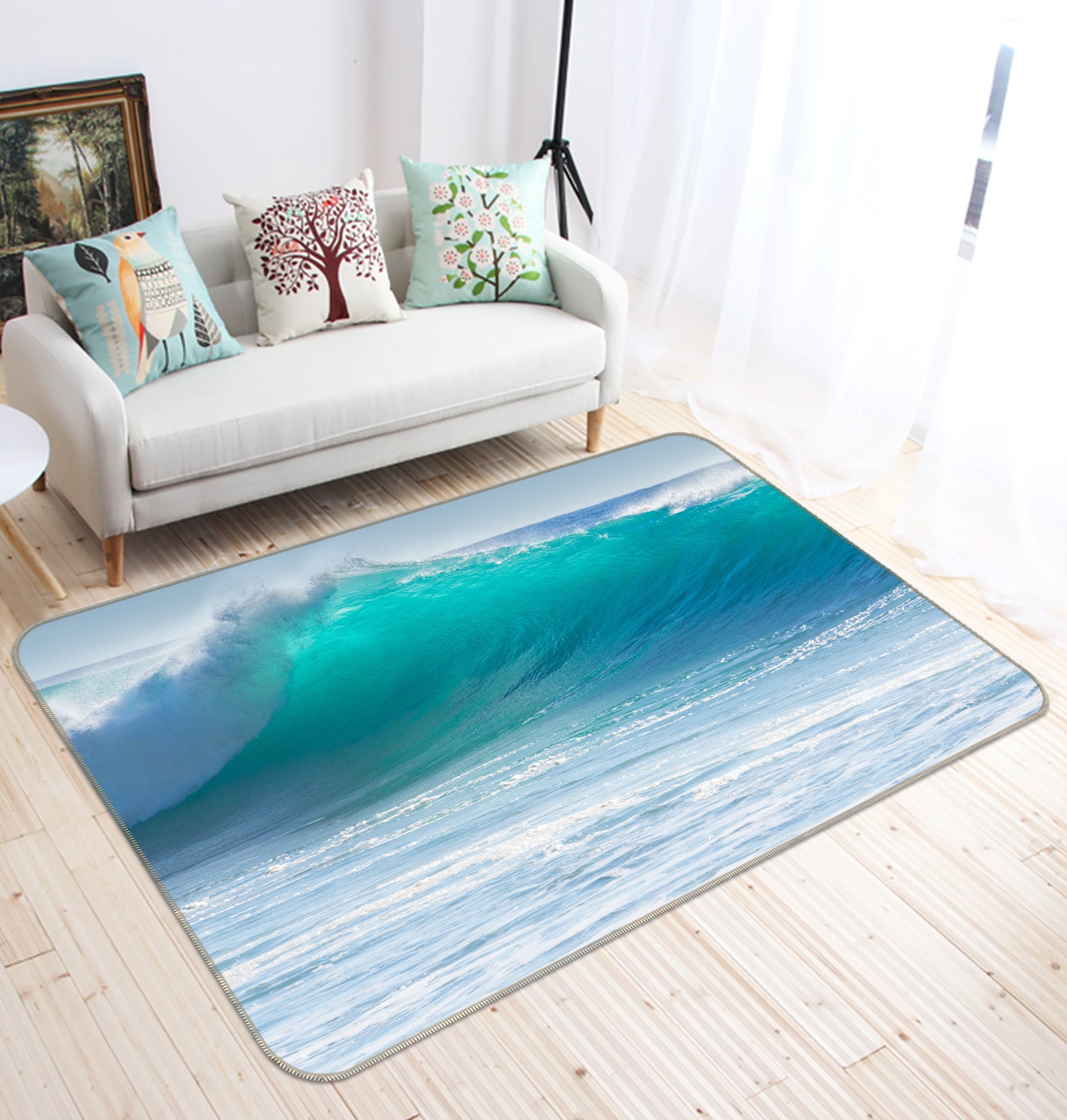 3D Ocean Waves 36003 Non Slip Rug Mat
