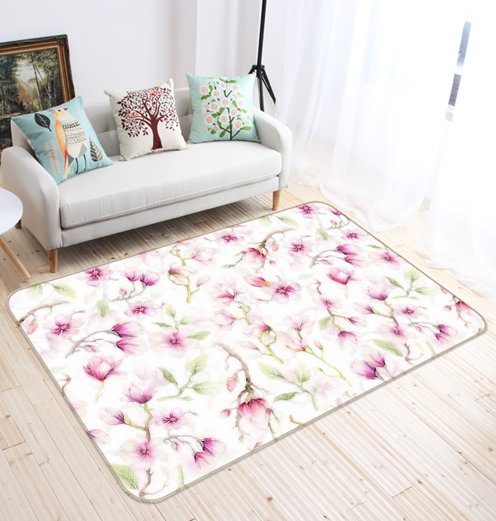 3D Blooming Flower 108 Uta Naumann Rug Non Slip Rug Mat