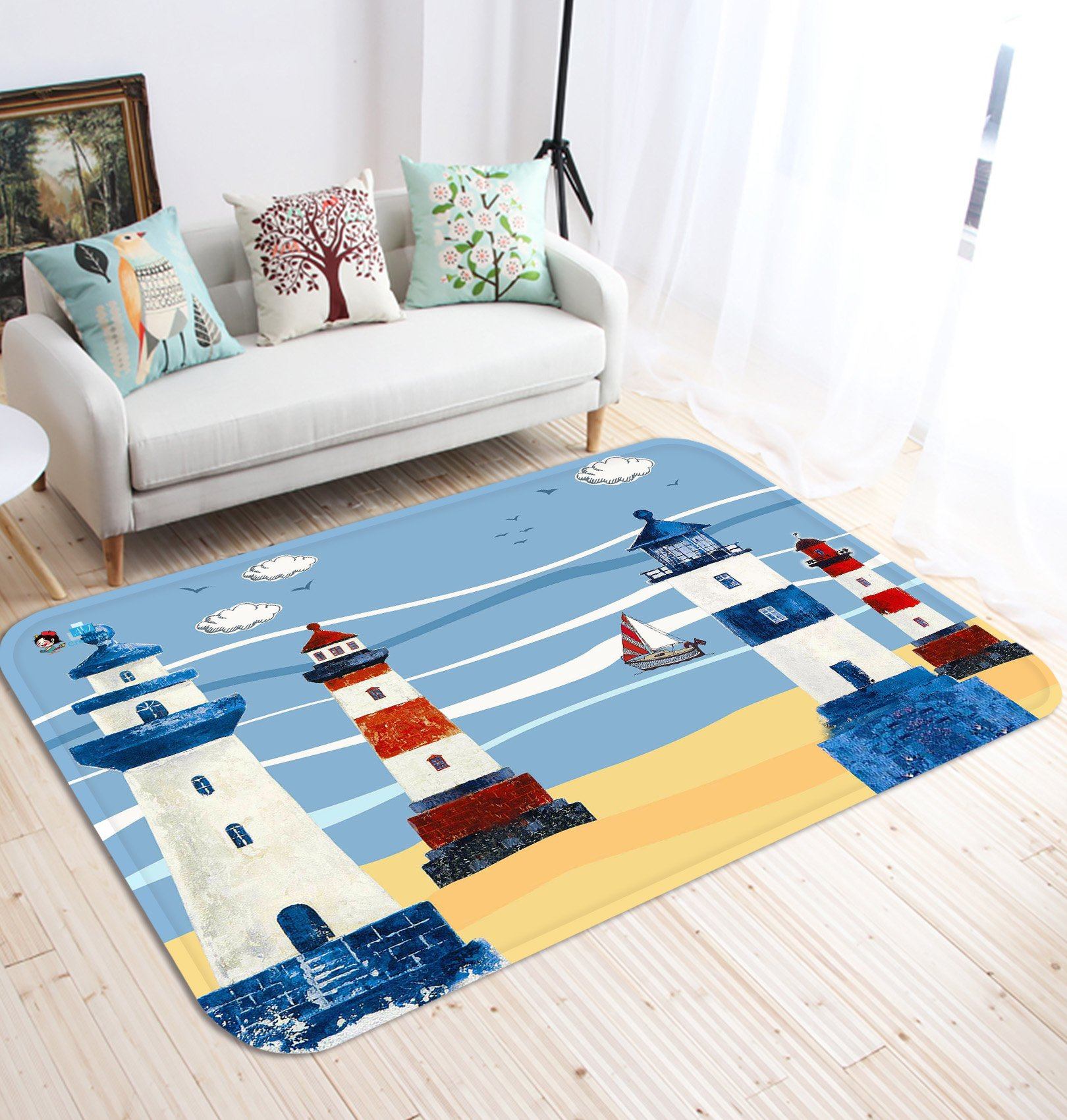 3D Lighthouses Painting 65 Non Slip Rug Mat Mat AJ Creativity Home 