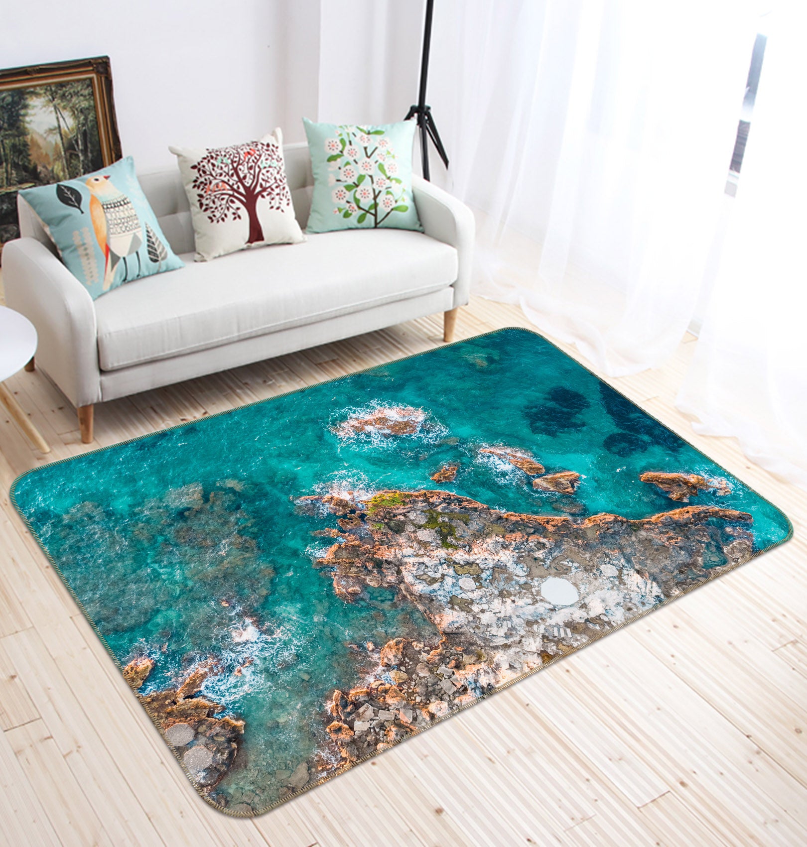 3D Sea Stone 29183 Non Slip Rug Mat