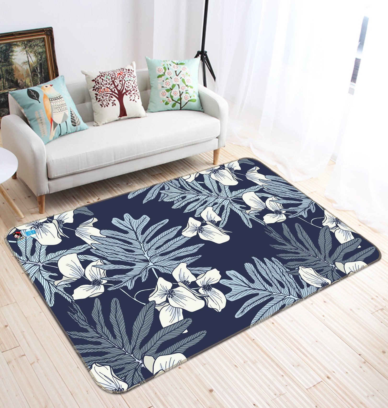 3D Bougainvillea Pattern 118 Non Slip Rug Mat Mat AJ Creativity Home 