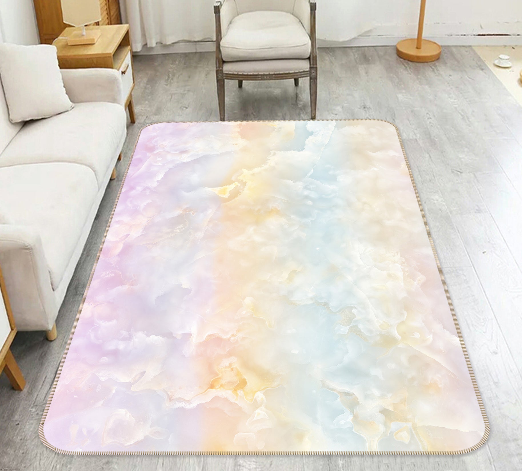 3D Light Pattern 77080 Non Slip Rug Mat