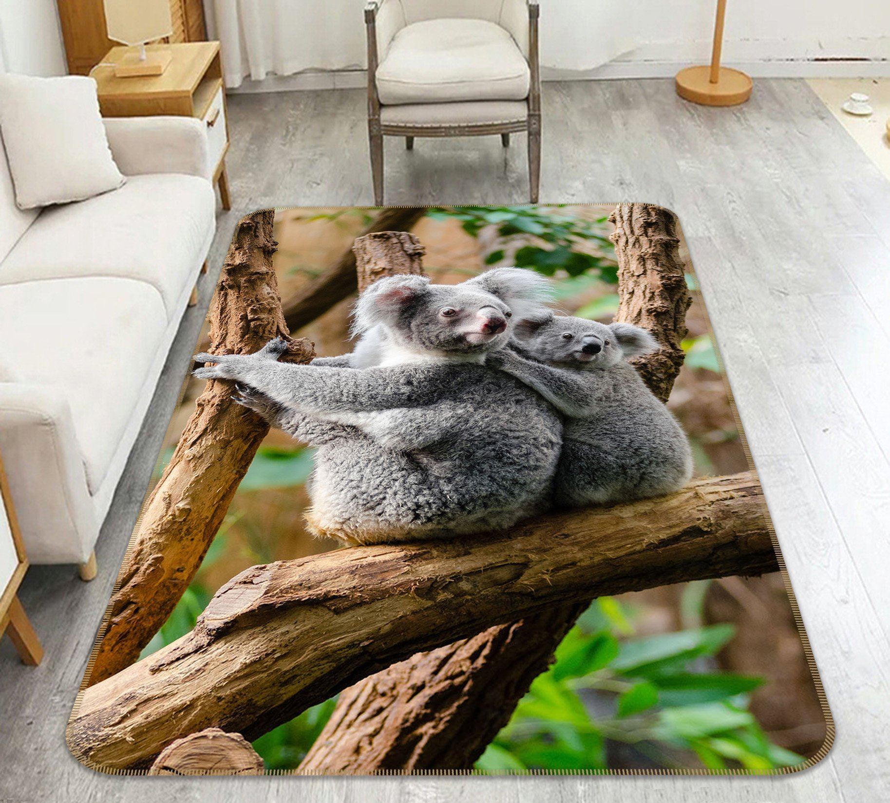 3D Koala 654 Animal Non Slip Rug Mat Mat AJ Creativity Home 