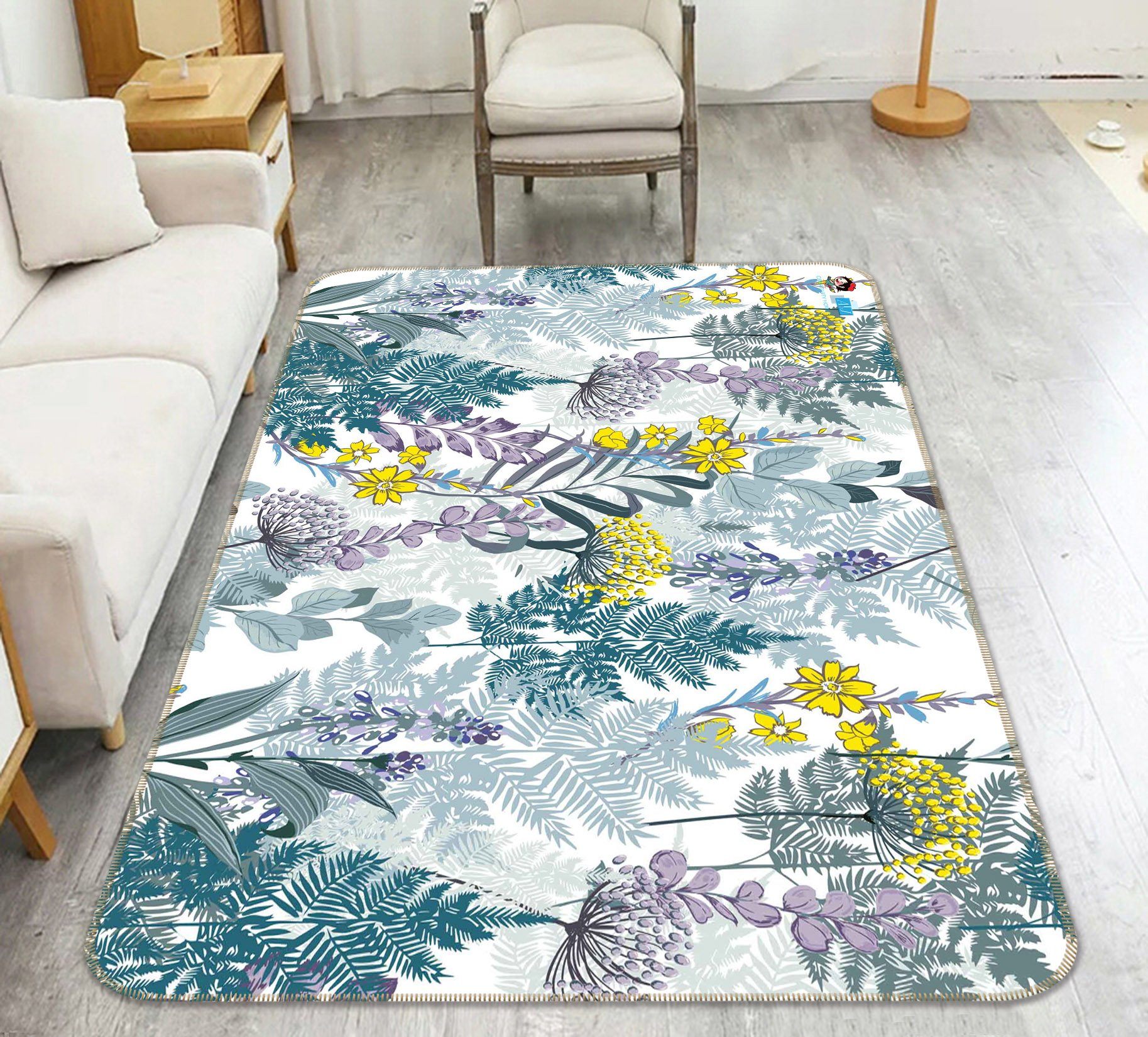 3D Yellow Flower 142 Non Slip Rug Mat Mat AJ Creativity Home 