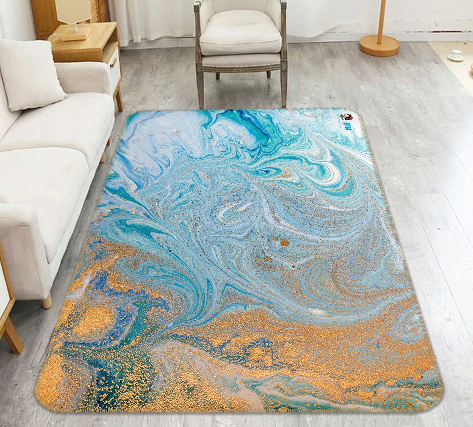 3D Quicksand Rotation Pattern 52 Non Slip Rug Mat Mat AJ Creativity Home 