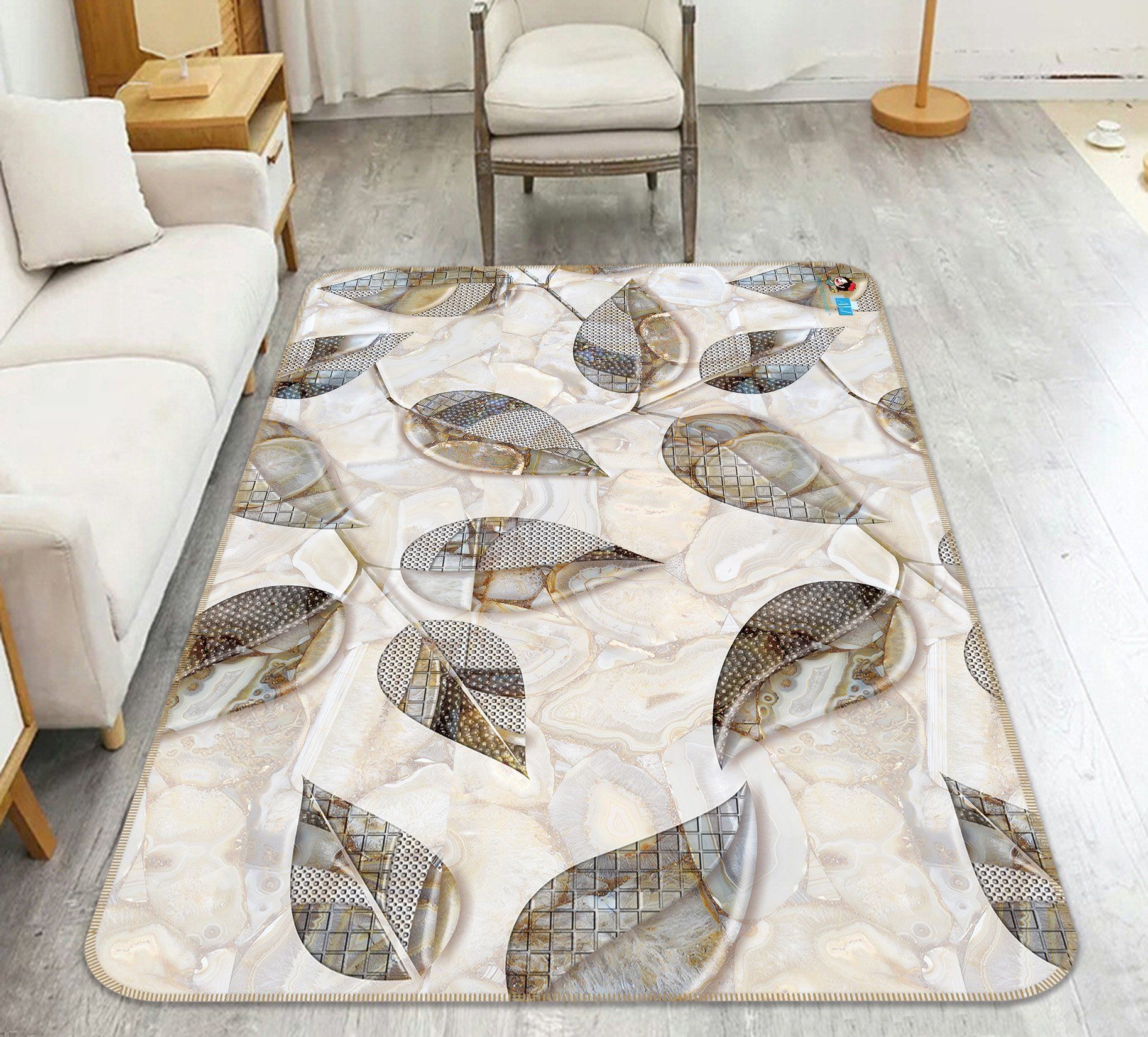 3D Leaf Shape Pattern 48 Non Slip Rug Mat Mat AJ Creativity Home 