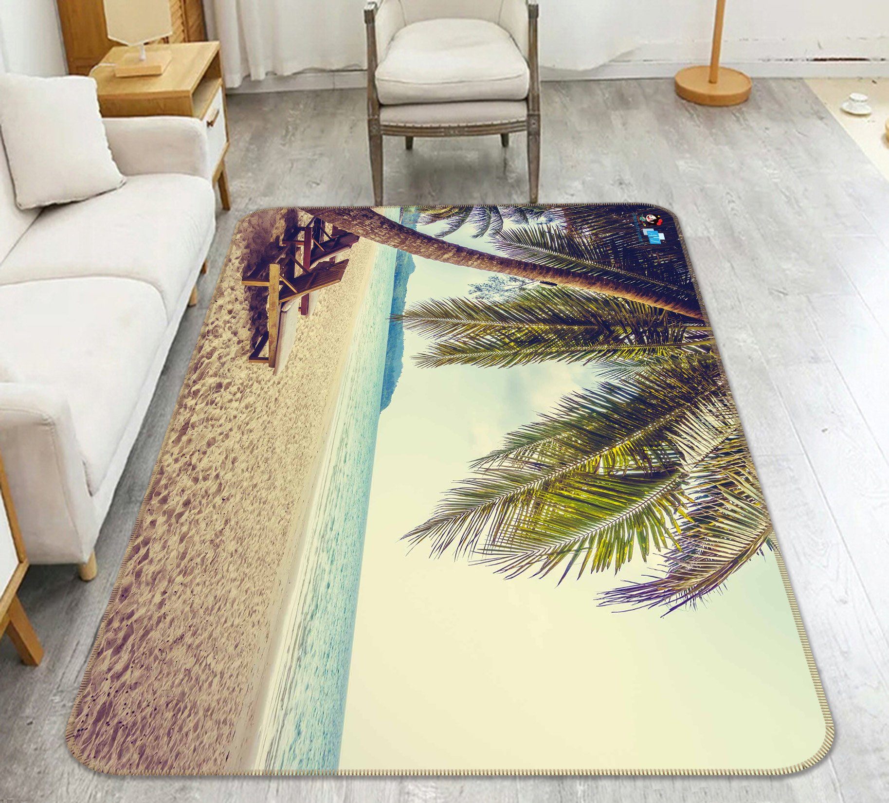 3D Coconut Chair 183 Non Slip Rug Mat Mat AJ Creativity Home 