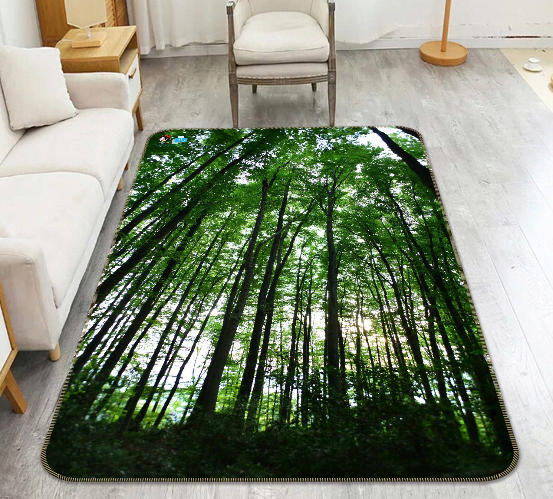 3D Tranquil Woods 057 Non Slip Rug Mat Mat AJ Creativity Home 