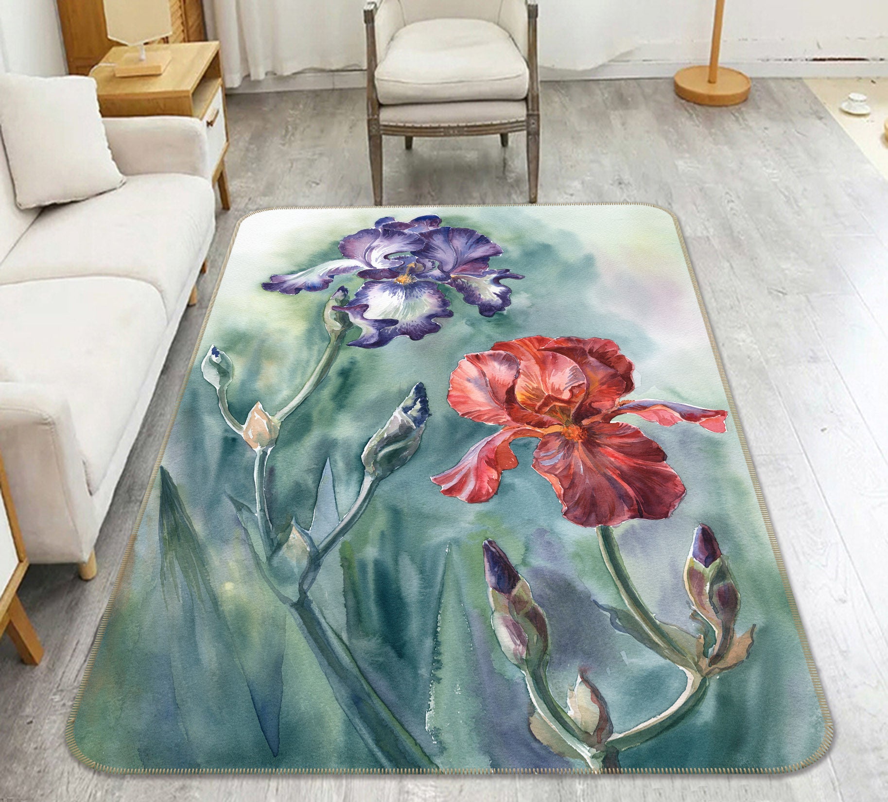 3D Flowers 26046 Non Slip Rug Mat
