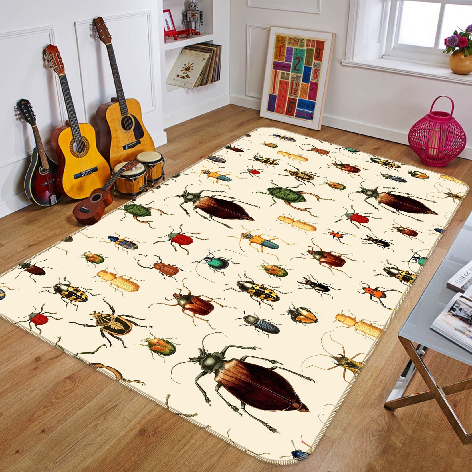 3D Colored Bug 141 Uta Naumann Rug Non Slip Rug Mat Mat AJ Creativity Home 