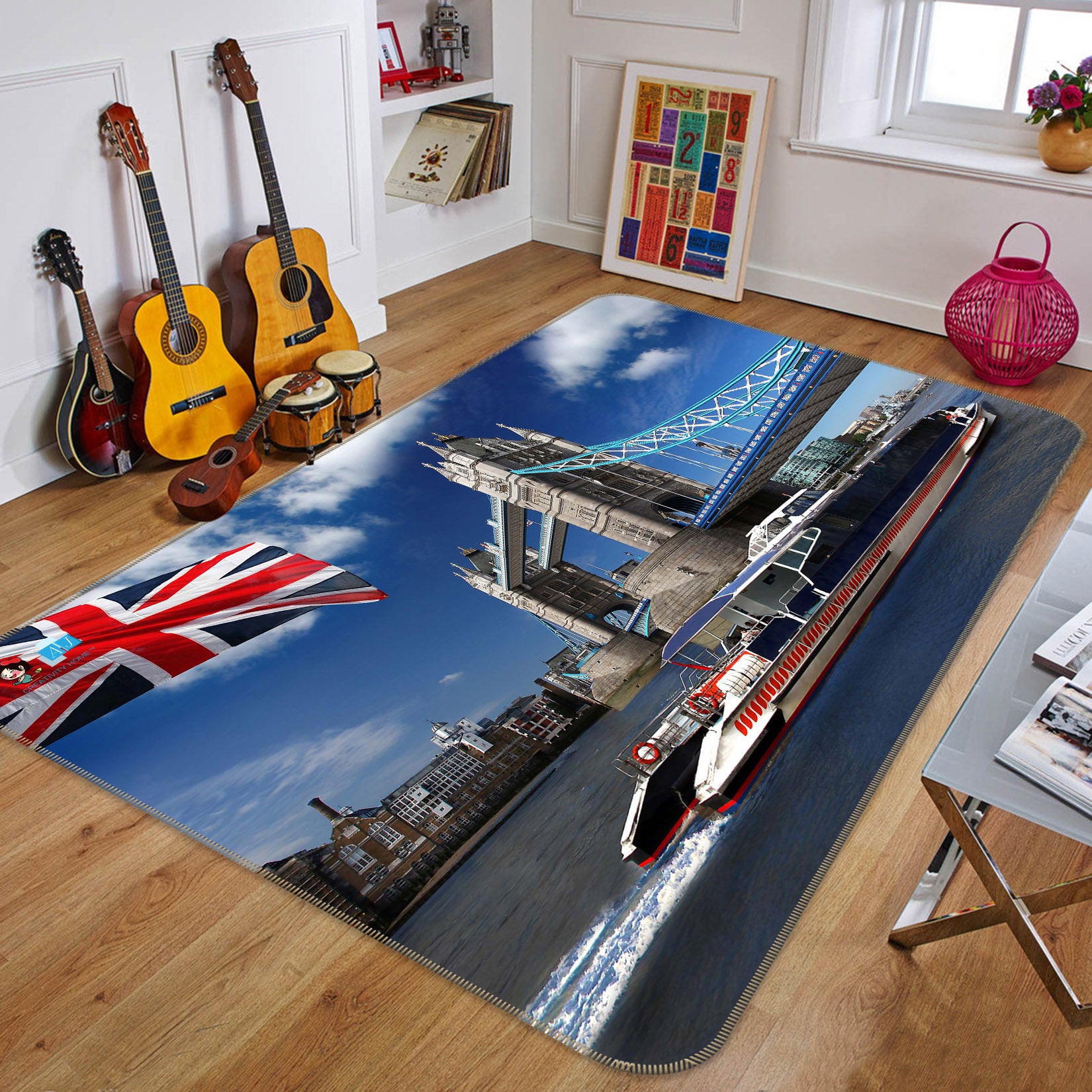3D Steamship 66041 Non Slip Rug Mat