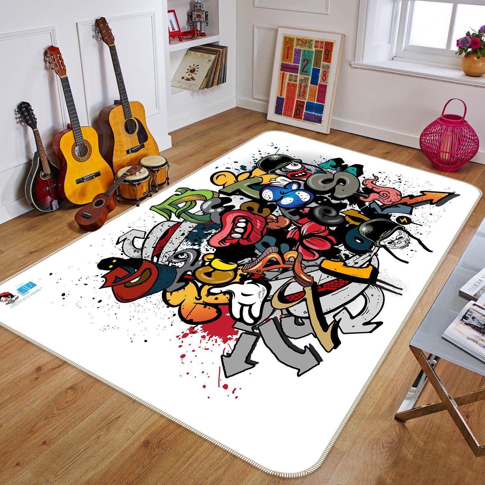 3D Doodle Hand Drawn 664 Non Slip Rug Mat Mat AJ Creativity Home 