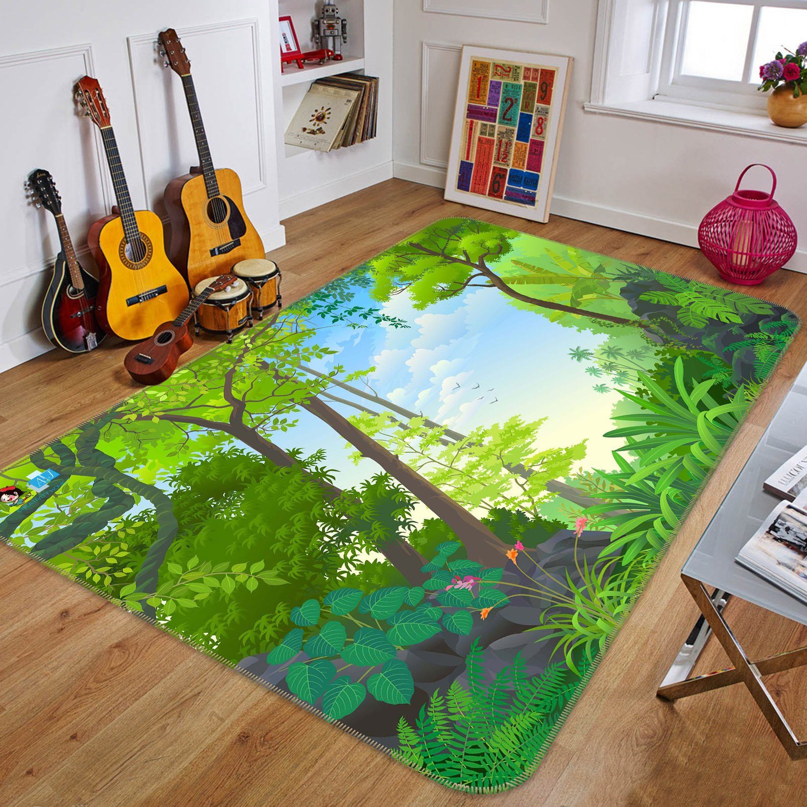 3D Cartoon Woods 495 Non Slip Rug Mat Mat AJ Creativity Home 
