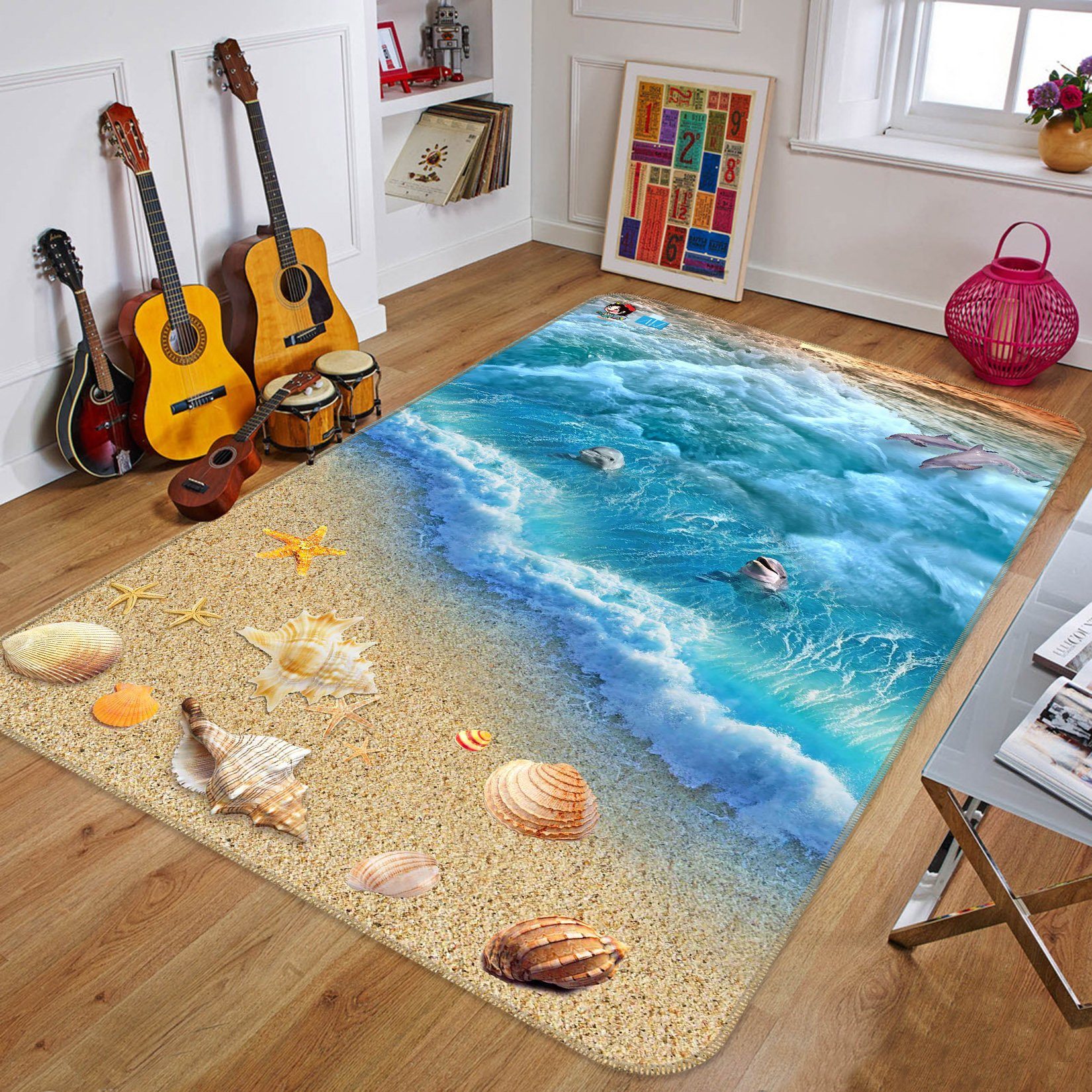 3D Beach Shell 015 Non Slip Rug Mat Mat AJ Creativity Home 