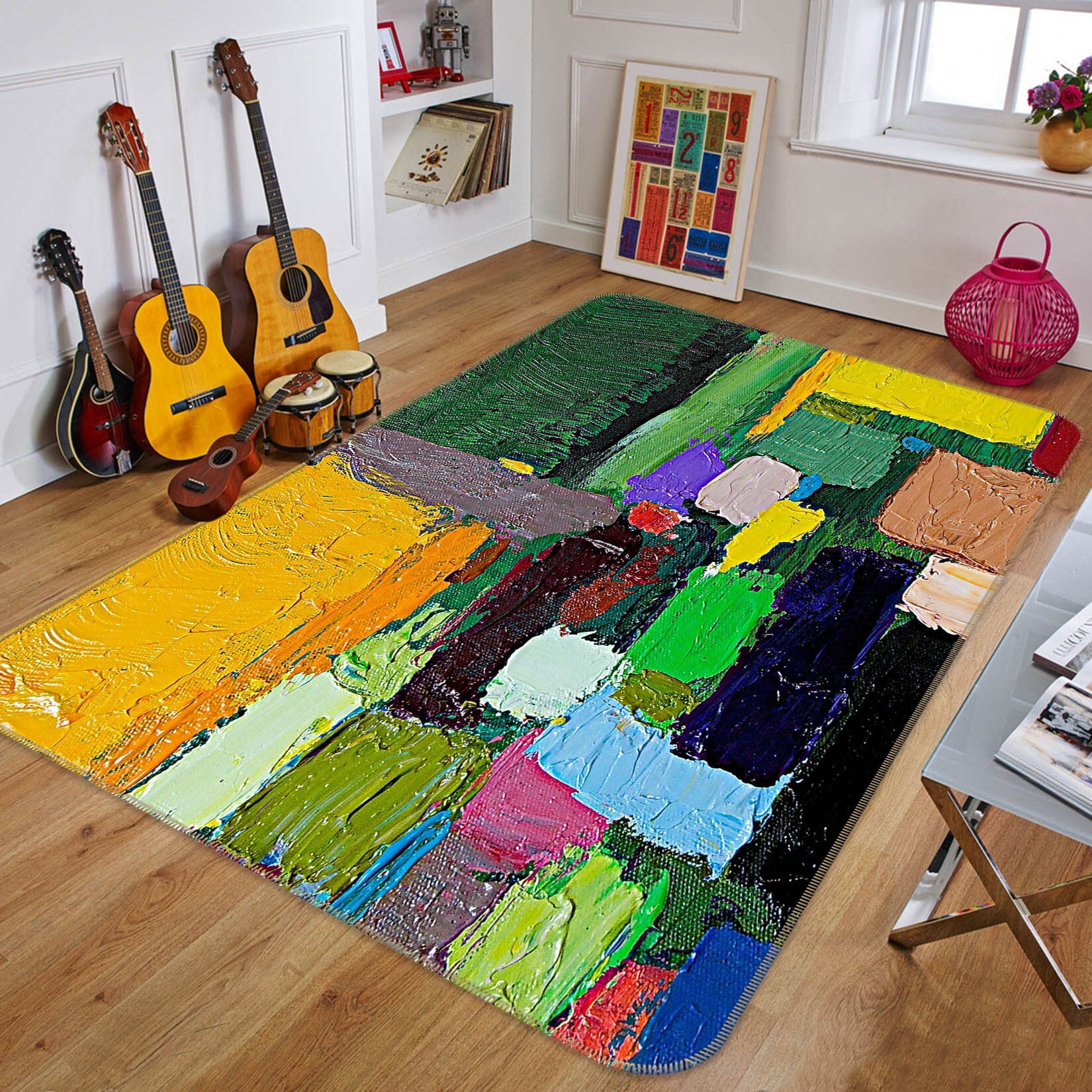 3D Colored Field 1059 Allan P. Friedlander Rug Non Slip Rug Mat Mat AJ Creativity Home 