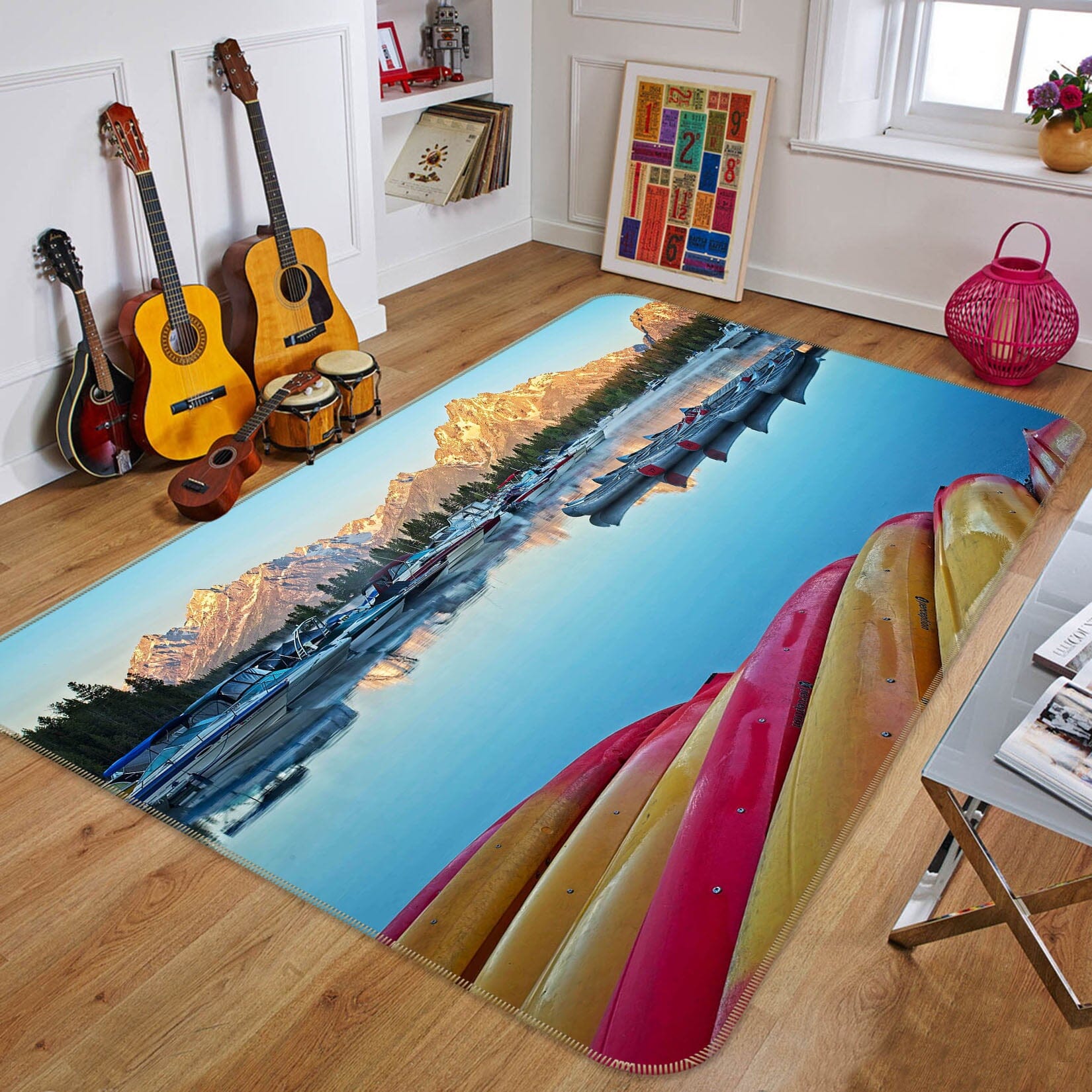 3D Landscape Boat 1126 Kathy Barefield Rug Non Slip Rug Mat Mat AJ Creativity Home 