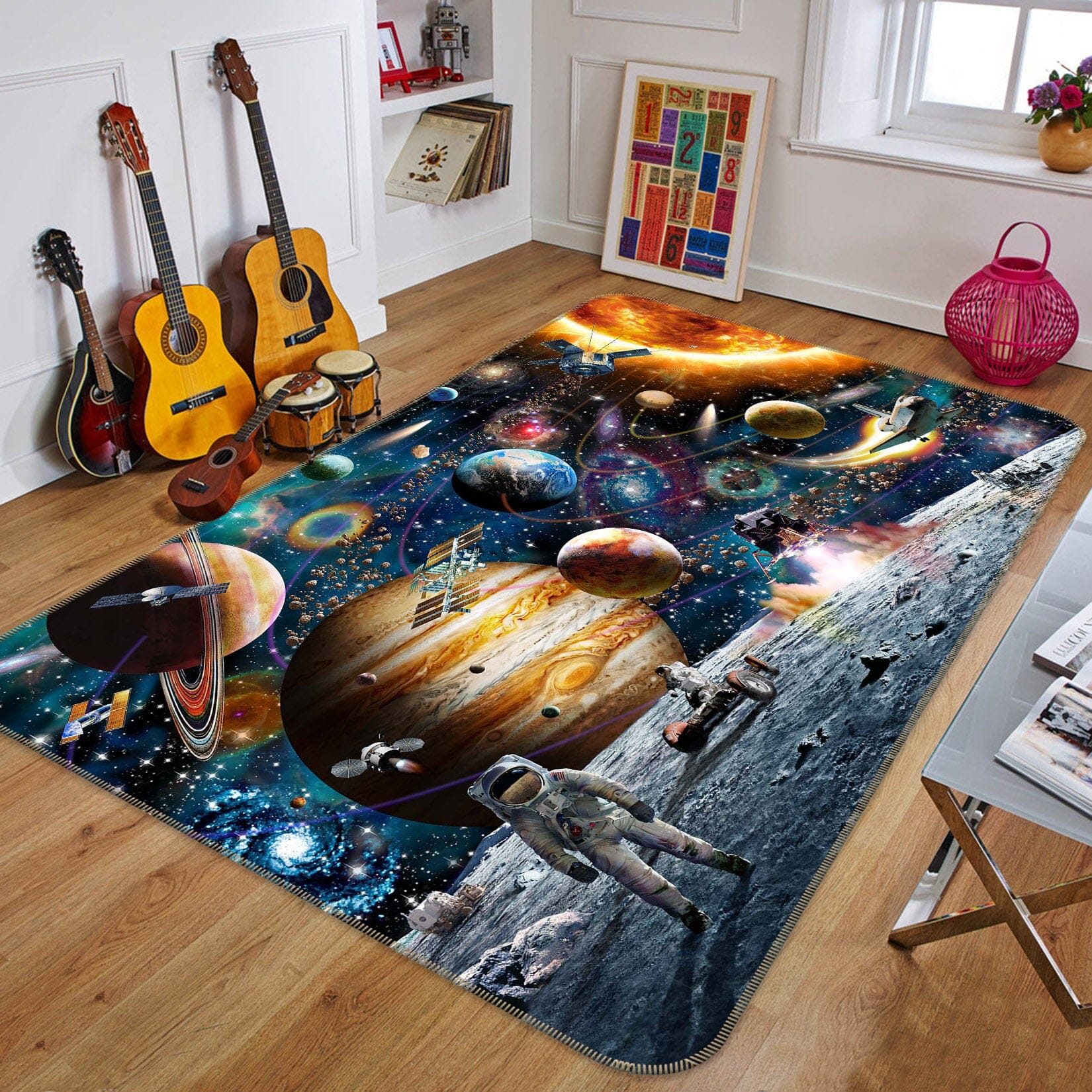 3D Color Planet 1054 Adrian Chesterman Rug Non Slip Rug Mat Mat AJ Creativity Home 