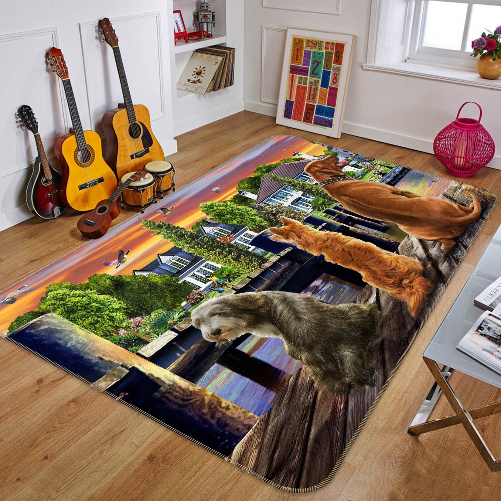 3D Watchdog 1073 Adrian Chesterman Rug Non Slip Rug Mat Mat AJ Creativity Home 