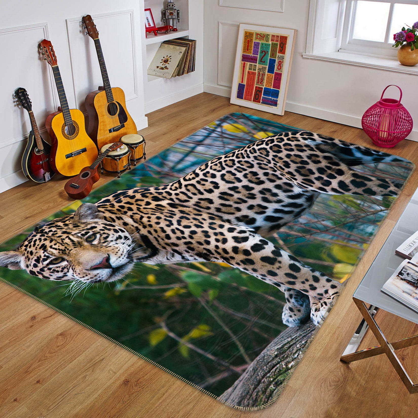 3D Leopard 82080 Animal Non Slip Rug Mat