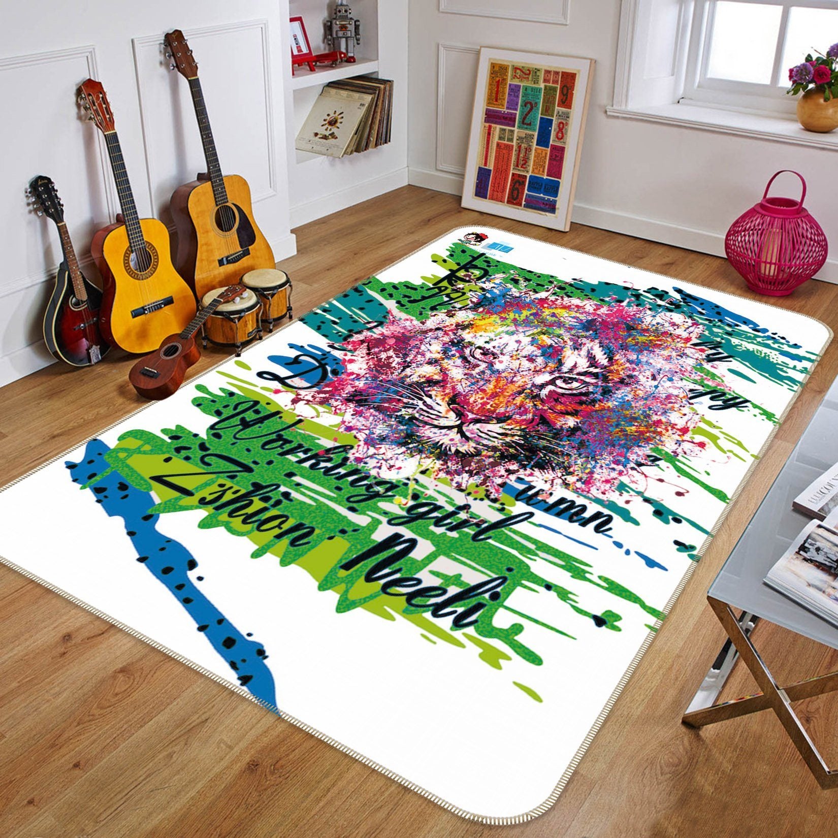 3D Painting Lion 038 Non Slip Rug Mat Mat AJ Creativity Home 