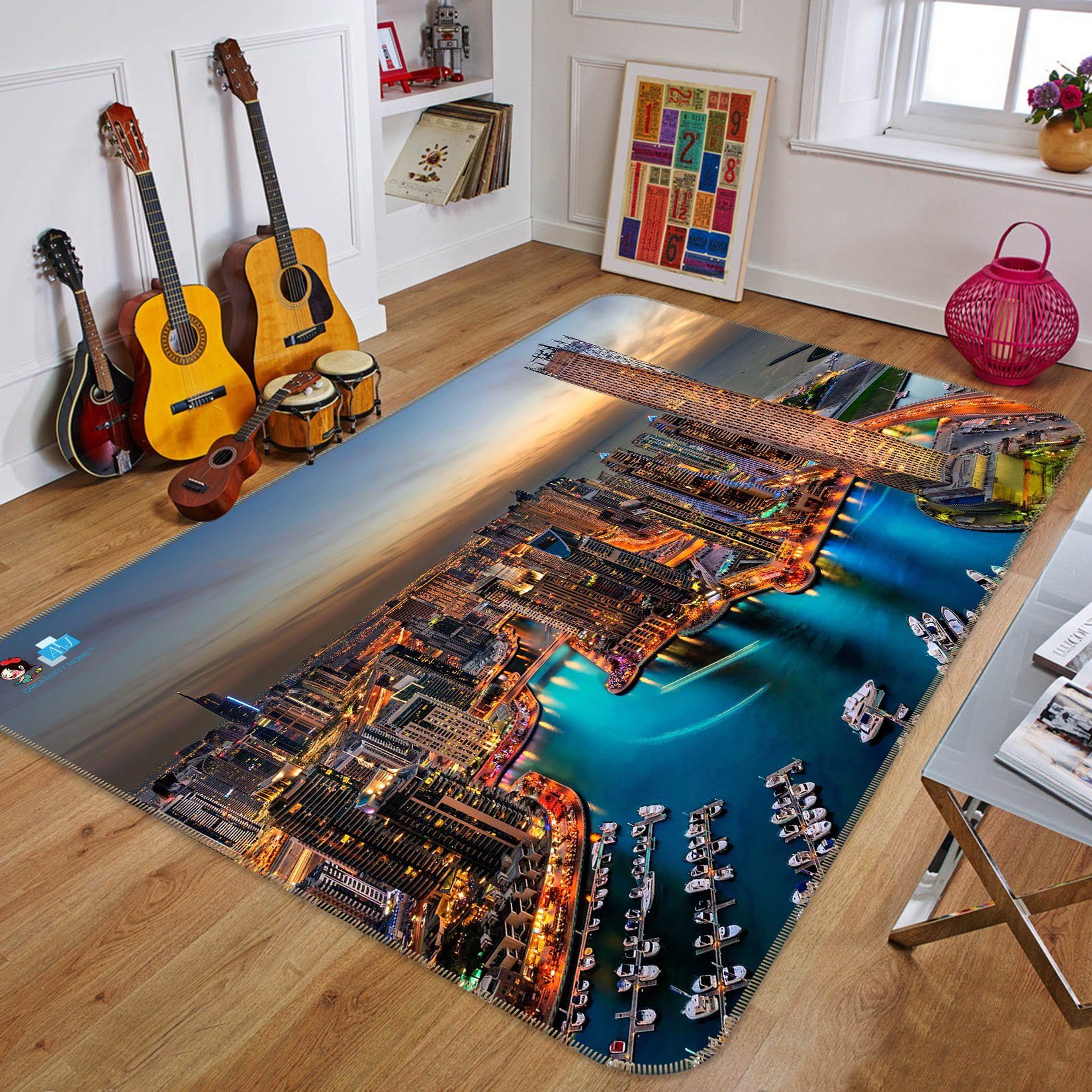 3D Building Ship 527 Non Slip Rug Mat Mat AJ Creativity Home 