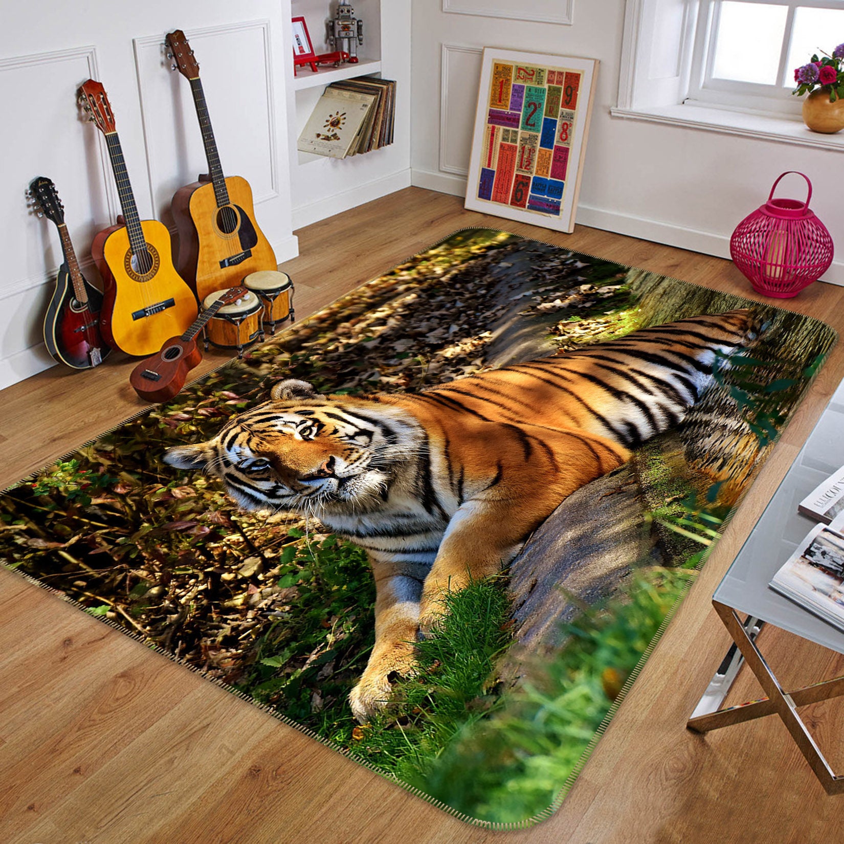 3D Lakeside Tiger 82163 Animal Non Slip Rug Mat