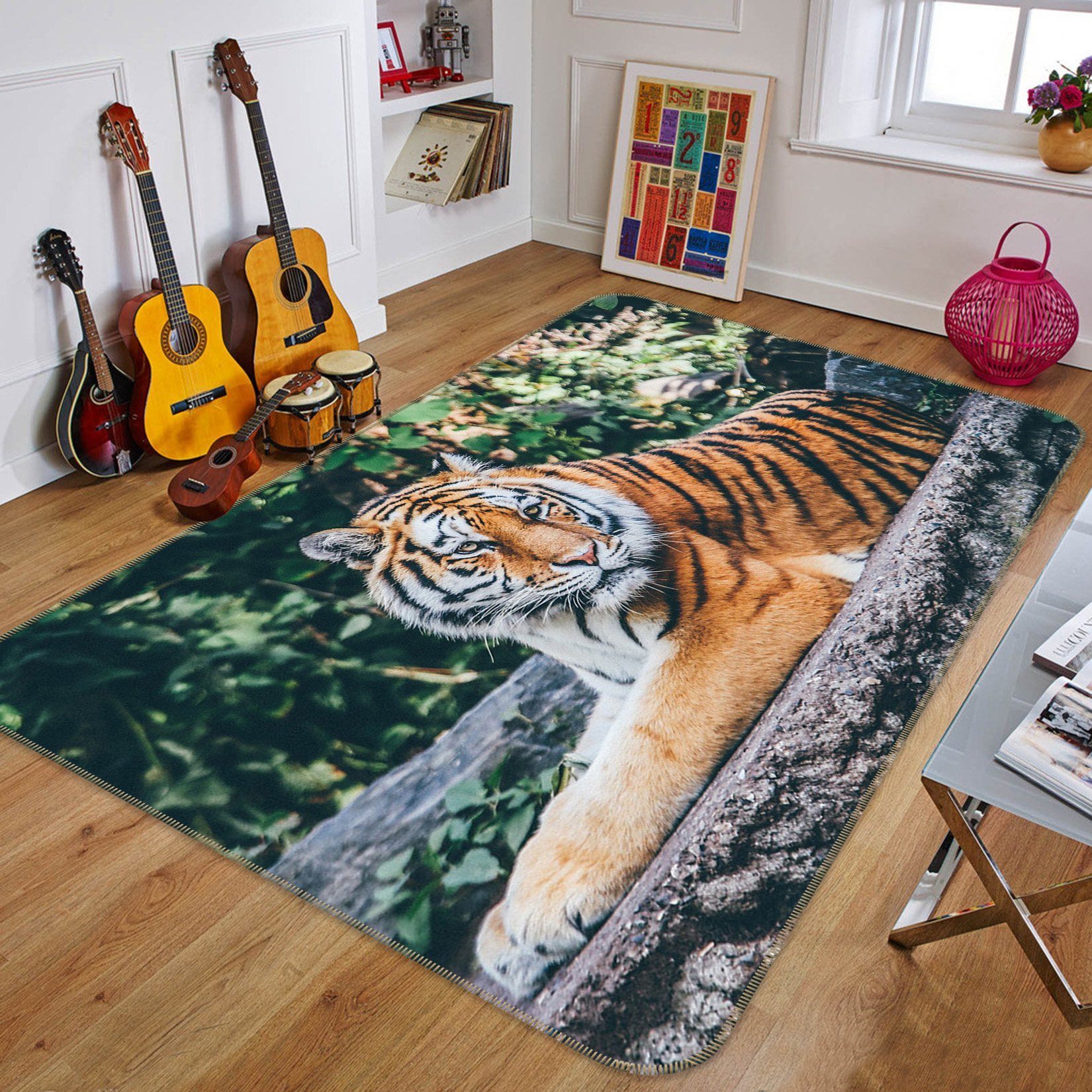 3D Forest Tiger 555 Animal Non Slip Rug Mat Mat AJ Creativity Home 