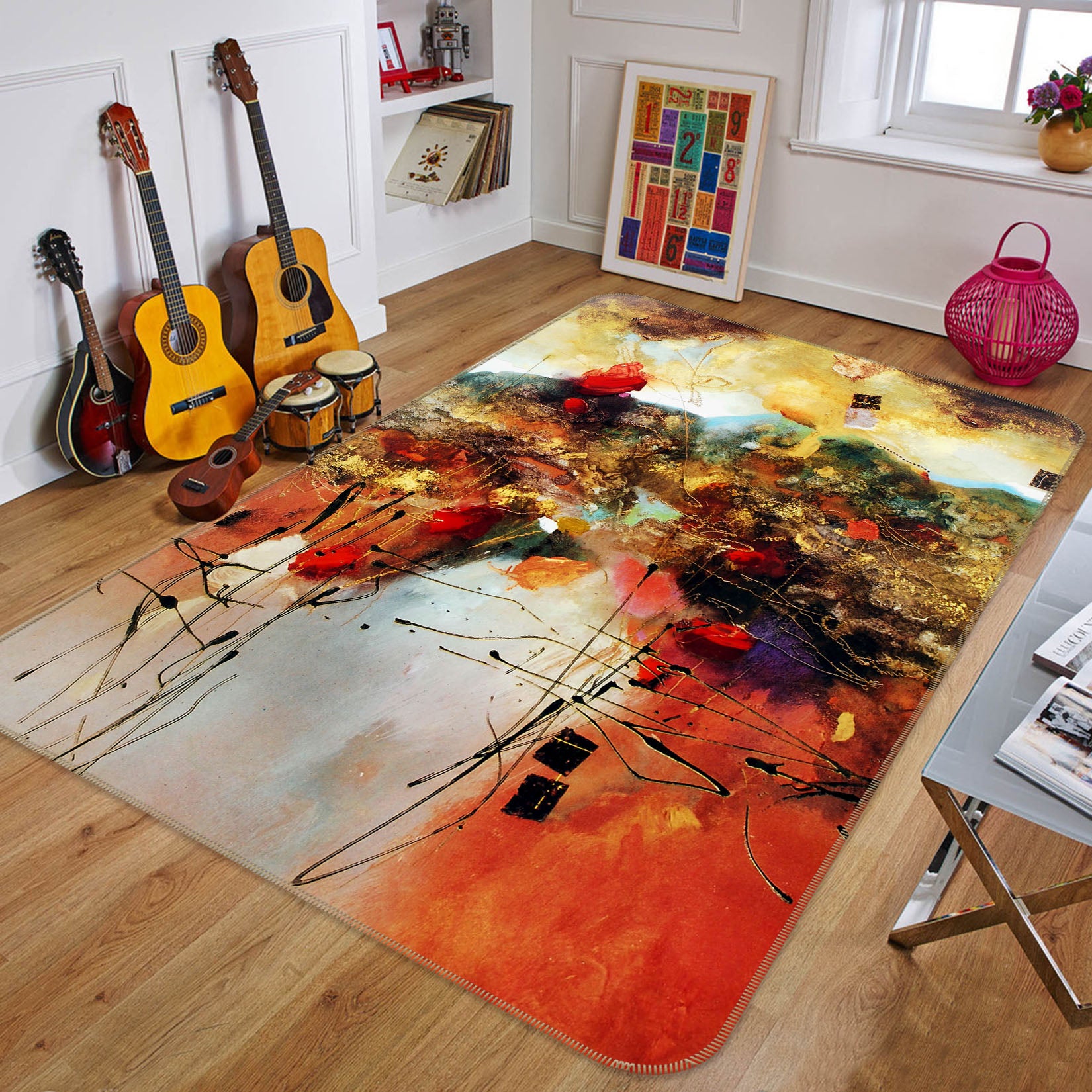 3D Pattern 33187 Non Slip Rug Mat