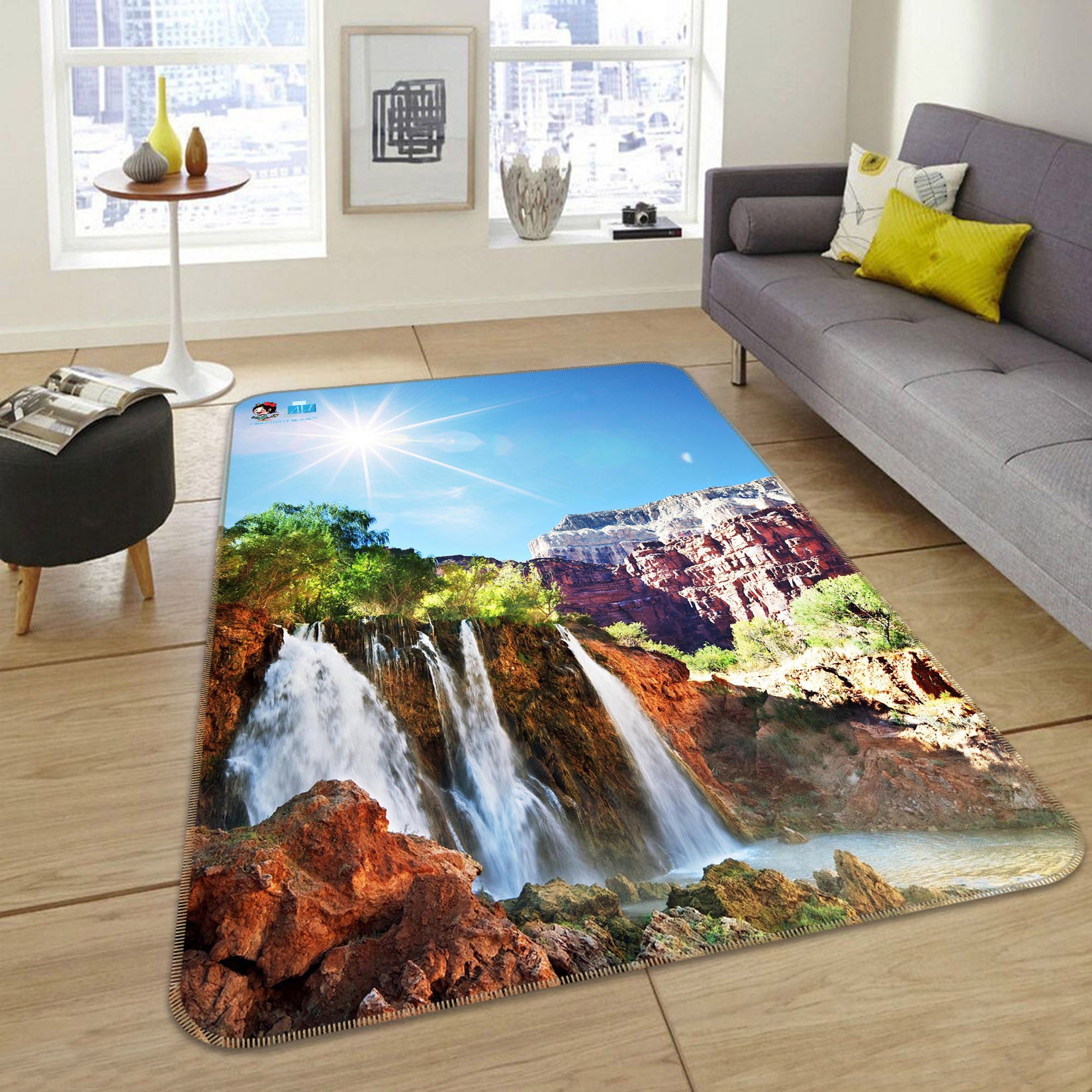 3D Waterfall 66150 Non Slip Rug Mat