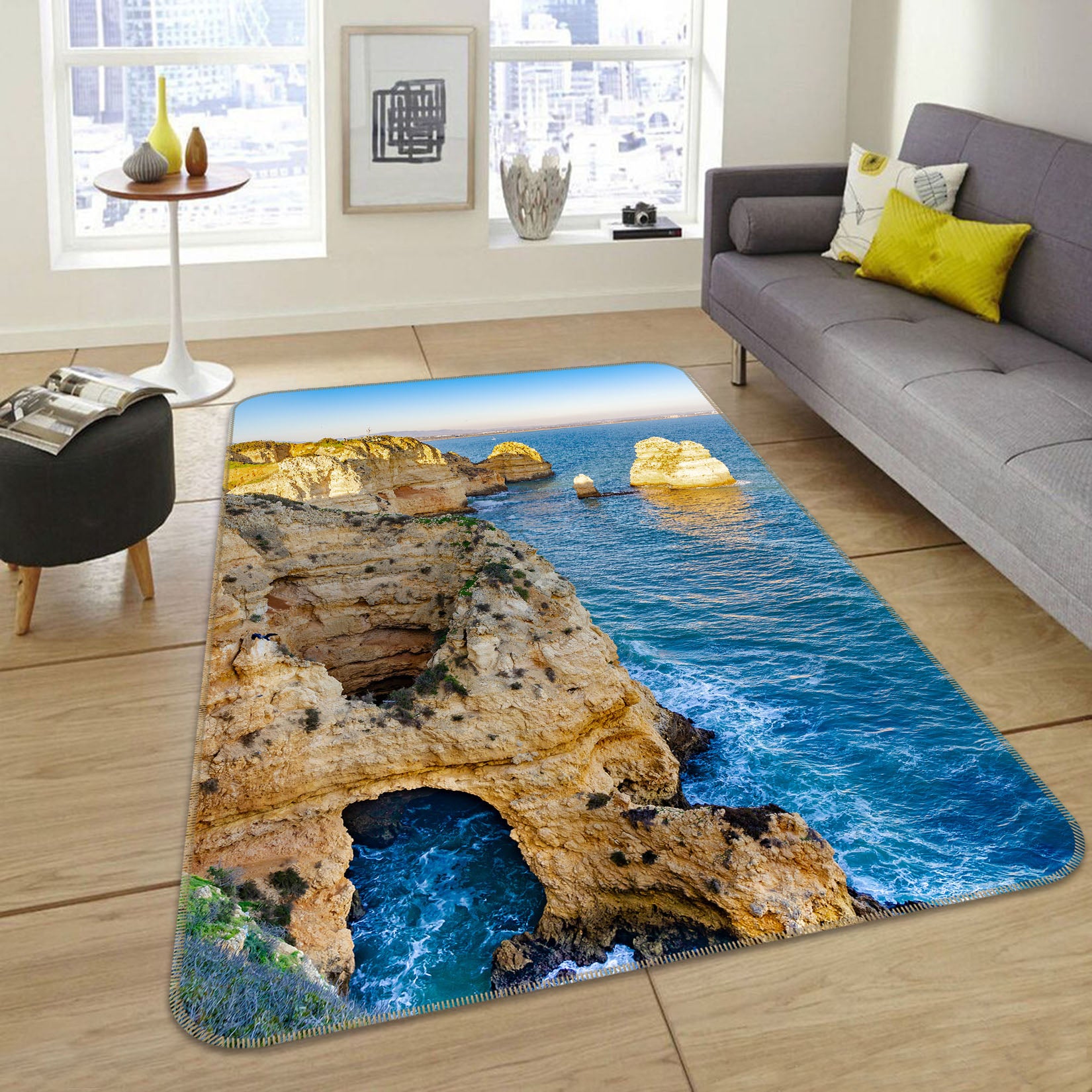 3D Sea Stone 26058 Non Slip Rug Mat