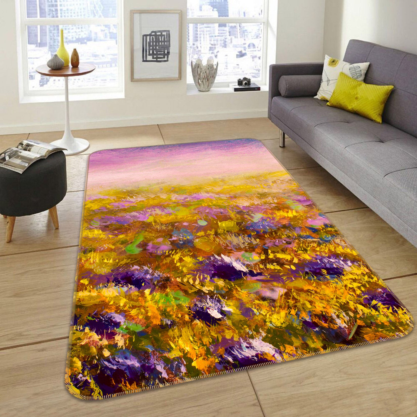 3D Flowers 26090 Non Slip Rug Mat