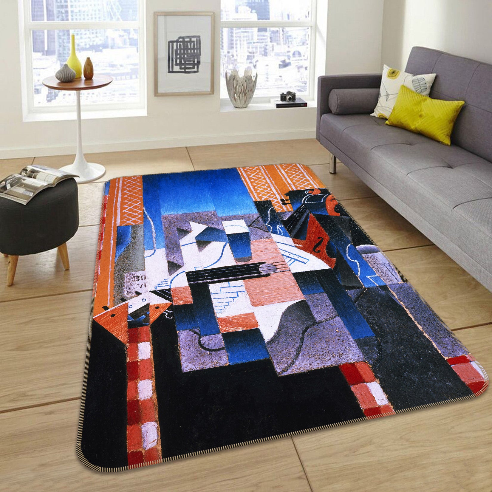 3D Square Pattern 65055 Non Slip Rug Mat