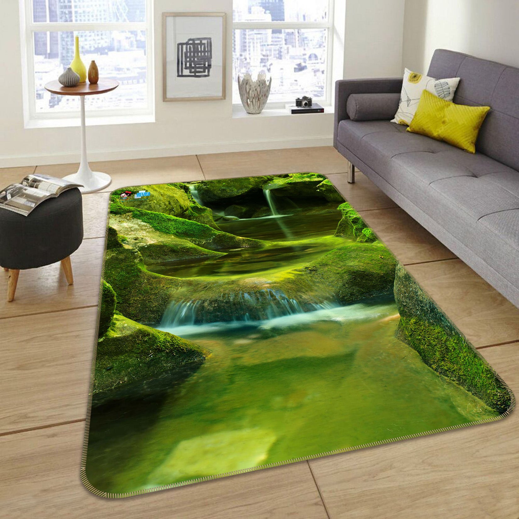 3D Green Grass 66143 Non Slip Rug Mat