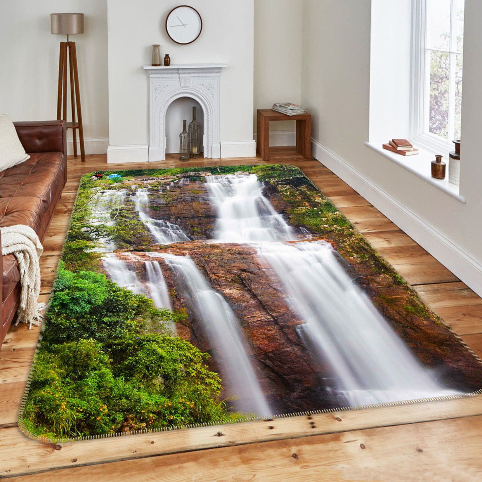 3D Waterfall 134 Non Slip Rug Mat Mat AJ Creativity Home 