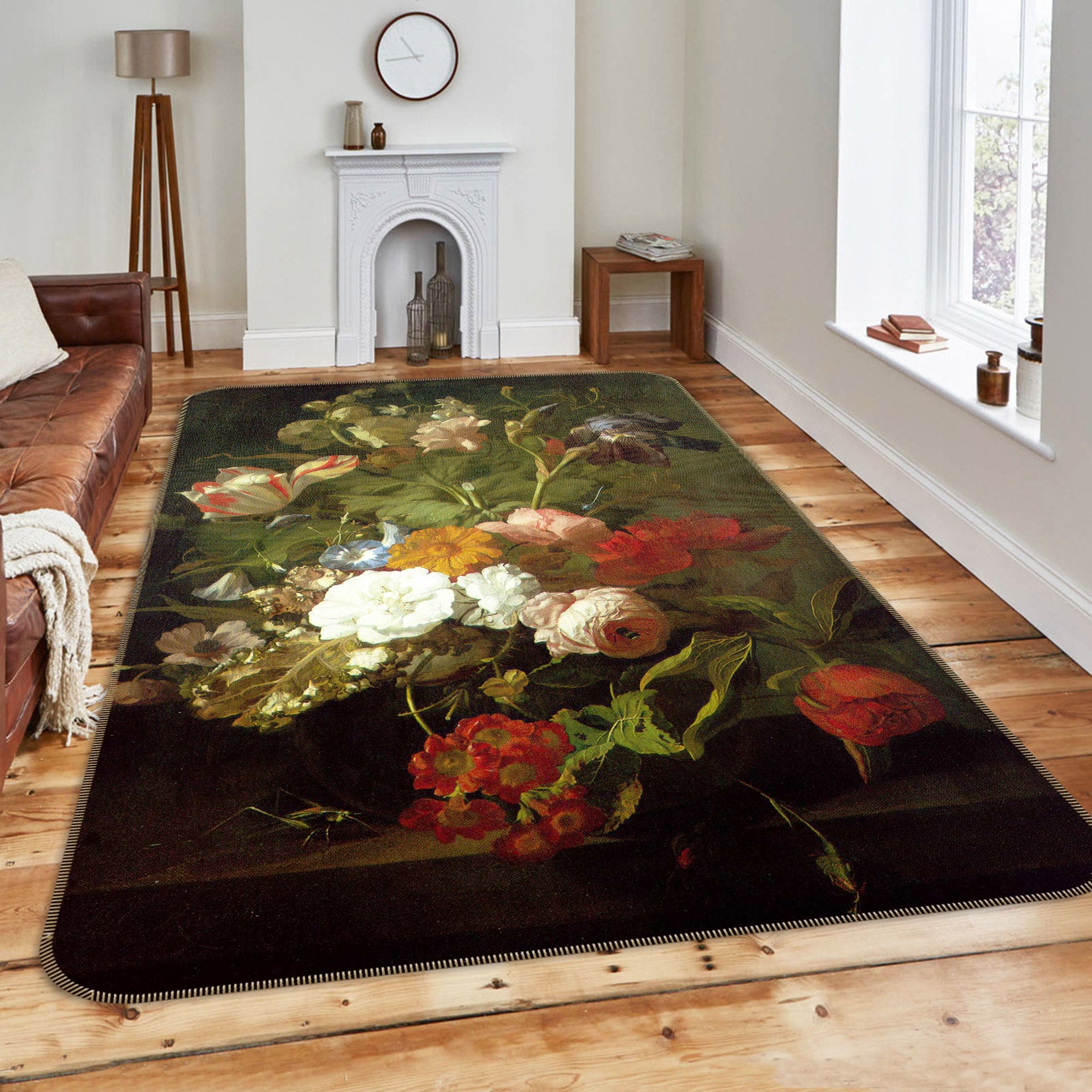 3D Flowers 76211 Non Slip Rug Mat