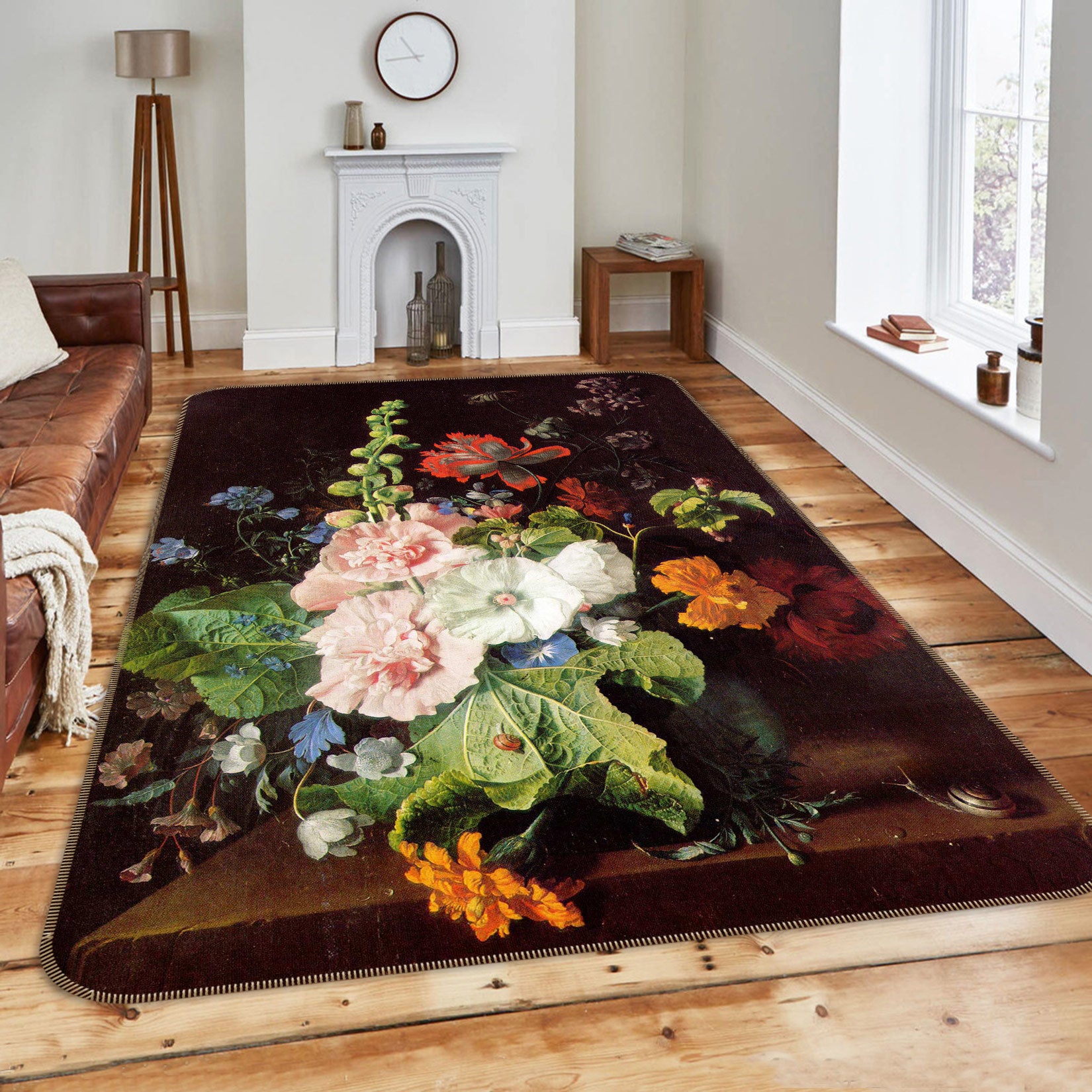 3D Flower Bouquet 76207 Non Slip Rug Mat