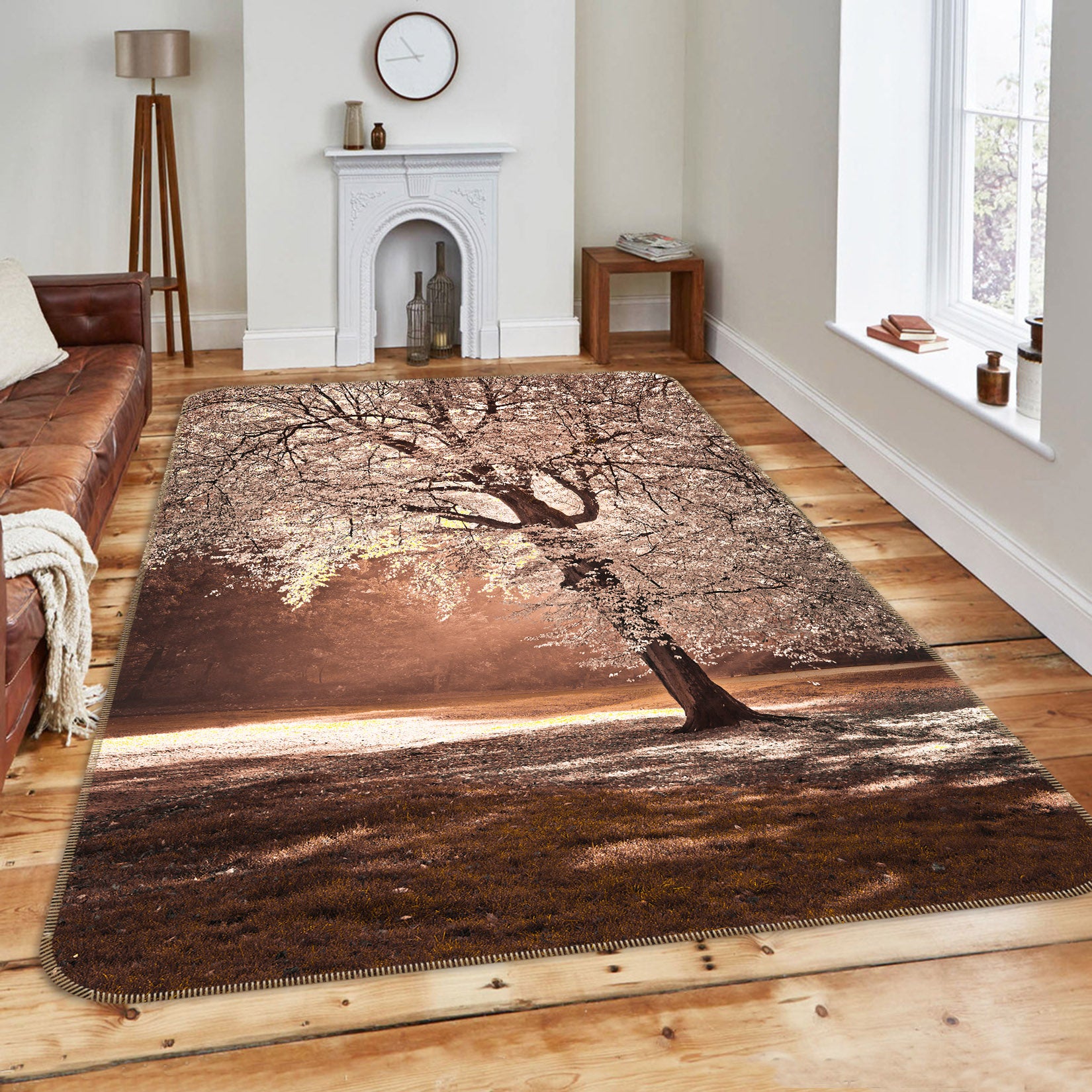 3D Trees Sunshine 83285 Assaf Frank Rug Non Slip Rug Mat