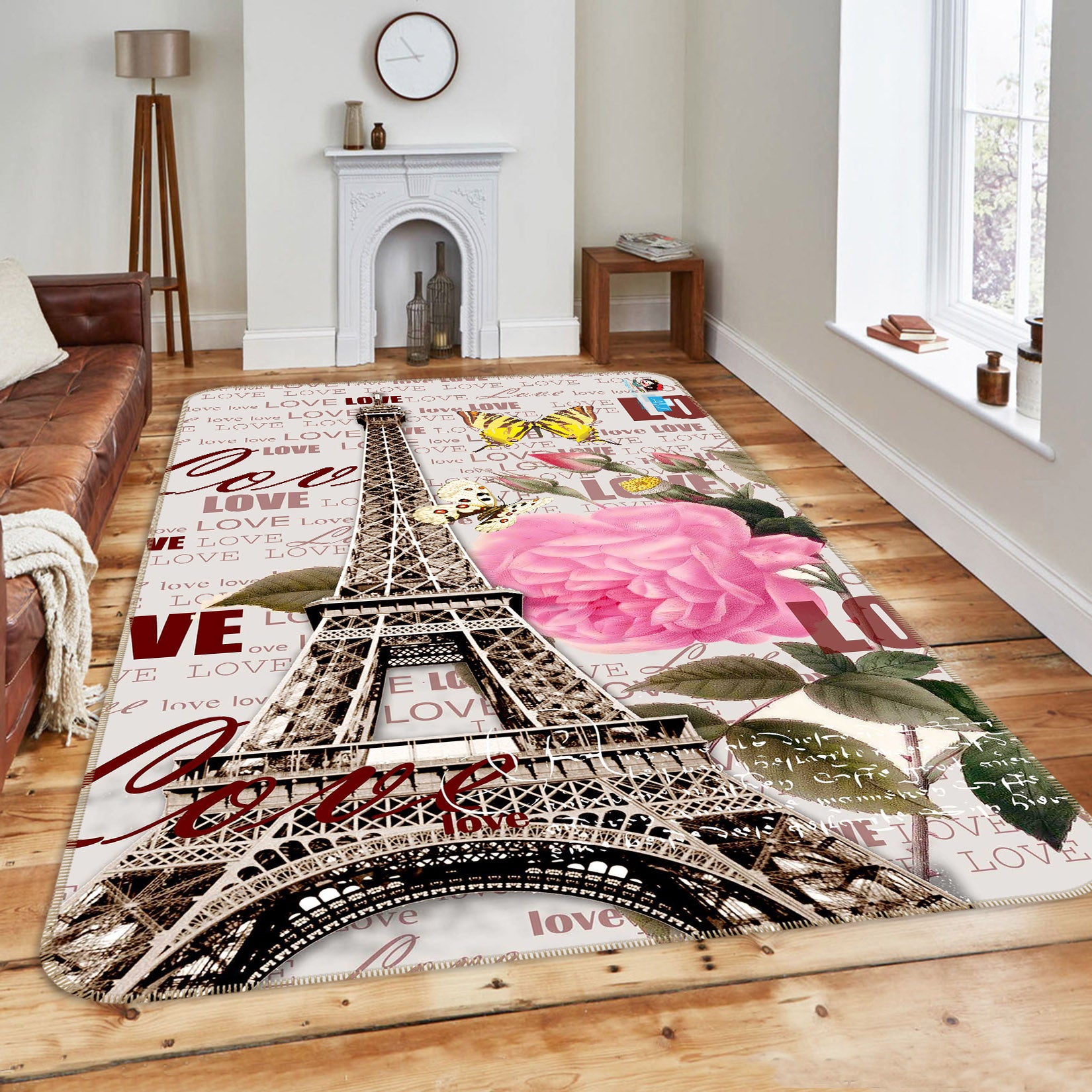 3D Eiffel Tower 66156 Non Slip Rug Mat