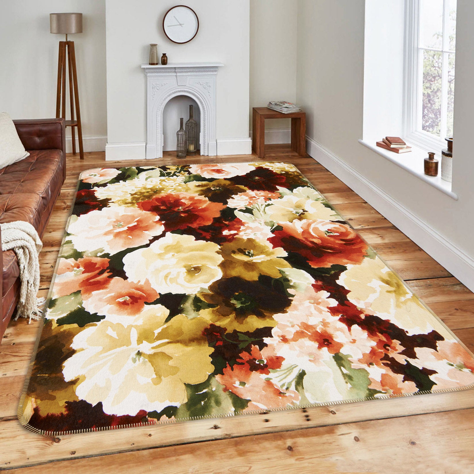 3D Flowers 26036 Non Slip Rug Mat